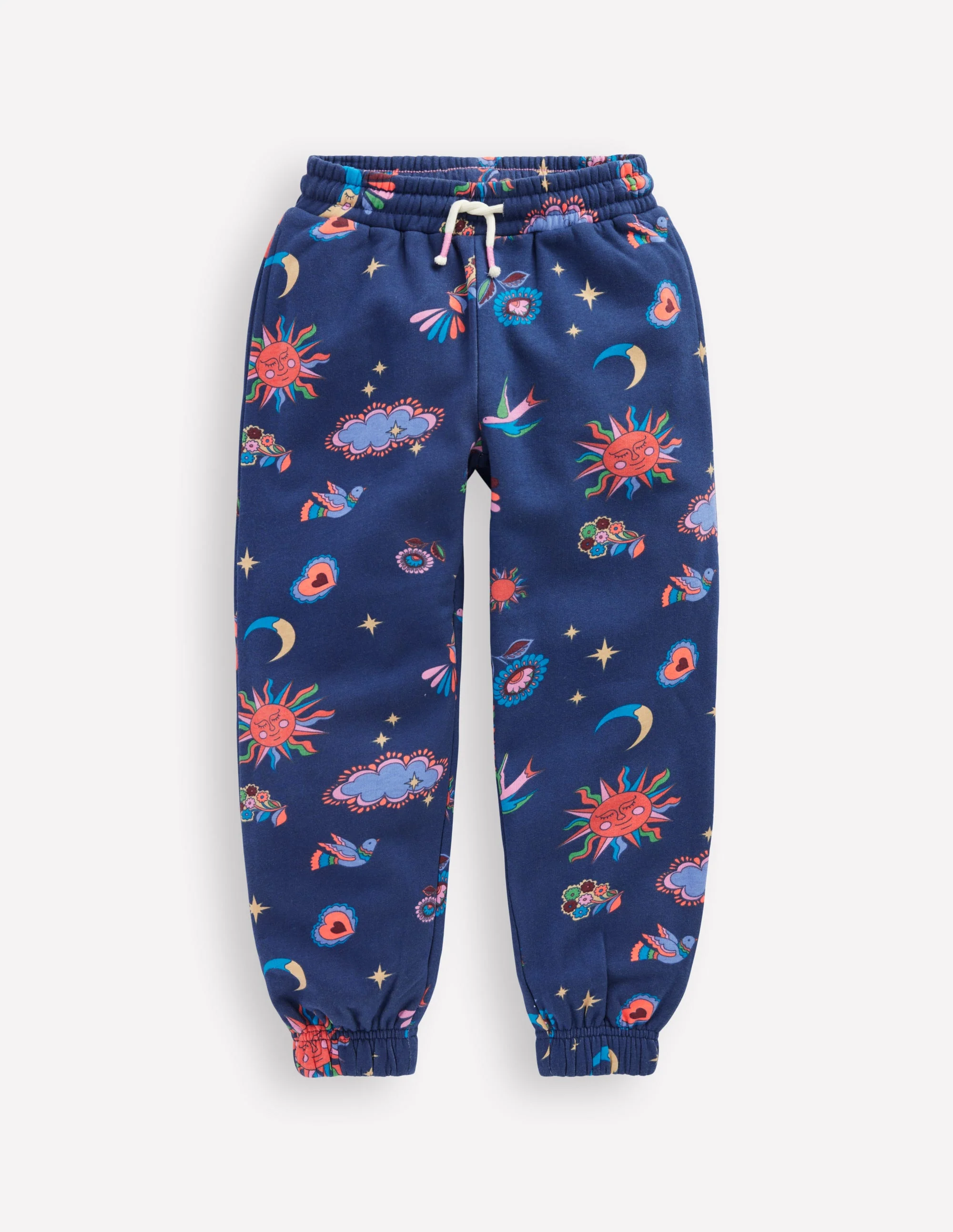 Printed Cosy Sweatpants-College Navy Celestial