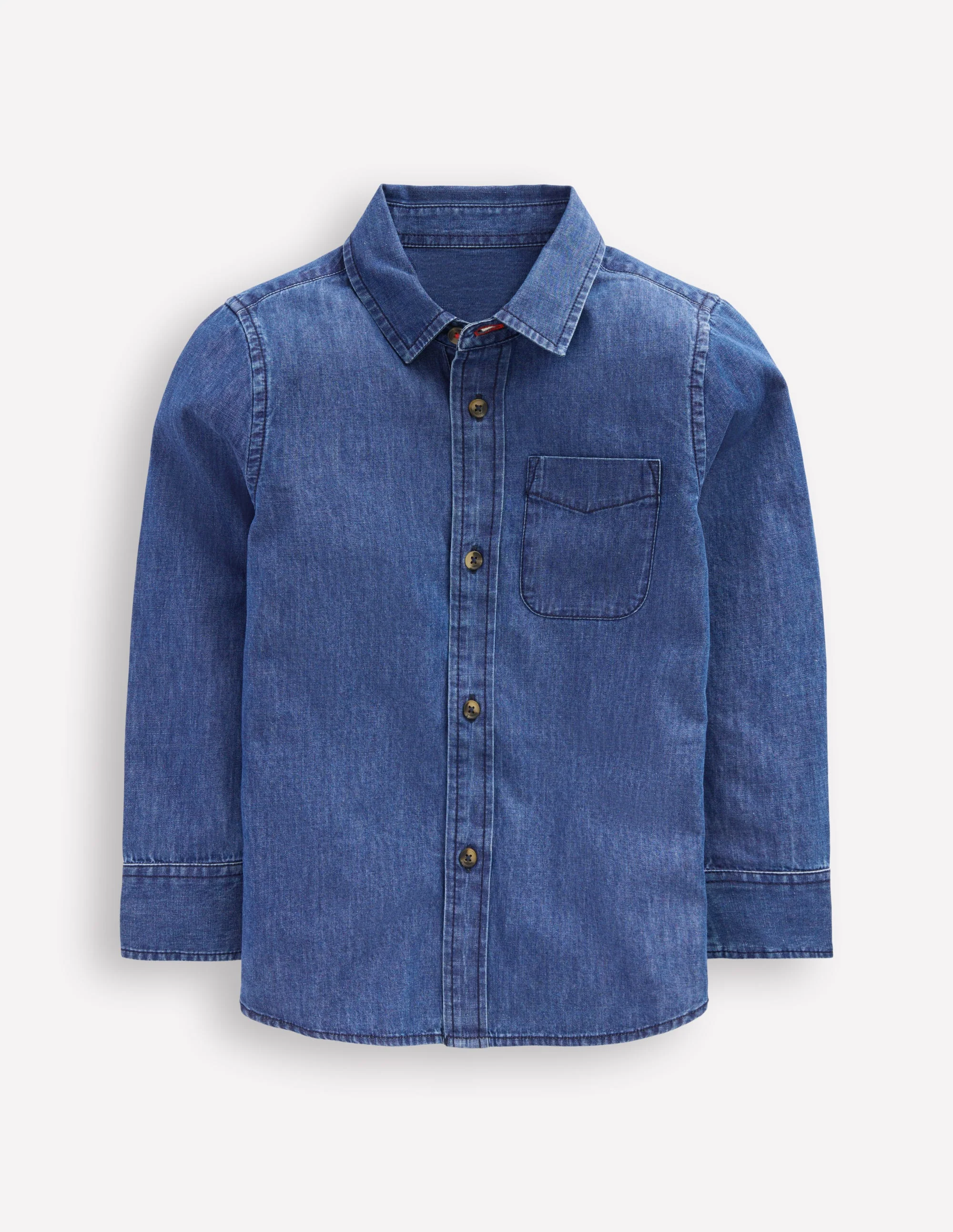 Denim Shirt-Mid Vintage Denim (Mid Wash)