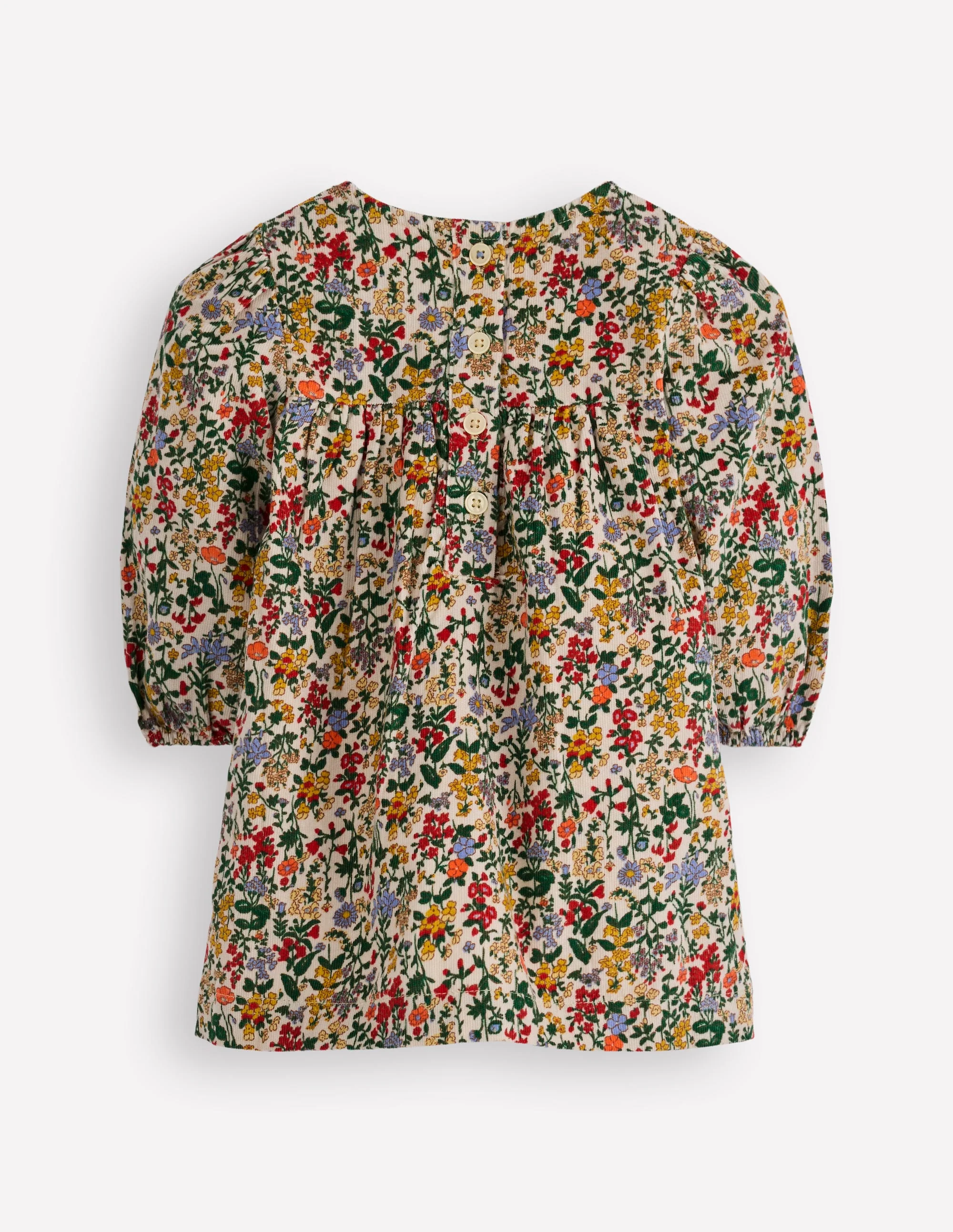 Yoke Detail Woven Dress-Small Flower Meadow
