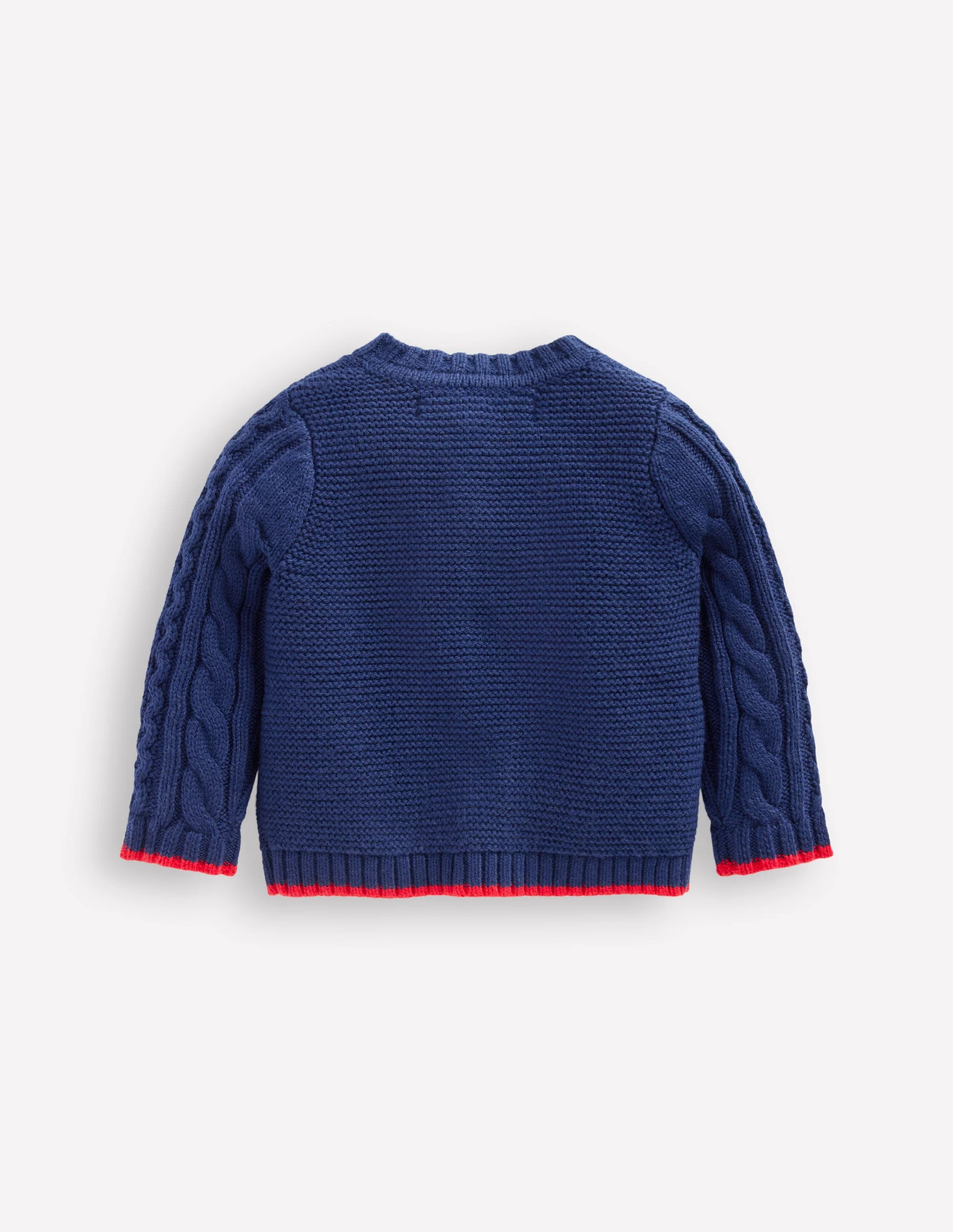 Heritage Cable Cardigan-Medieval Blue