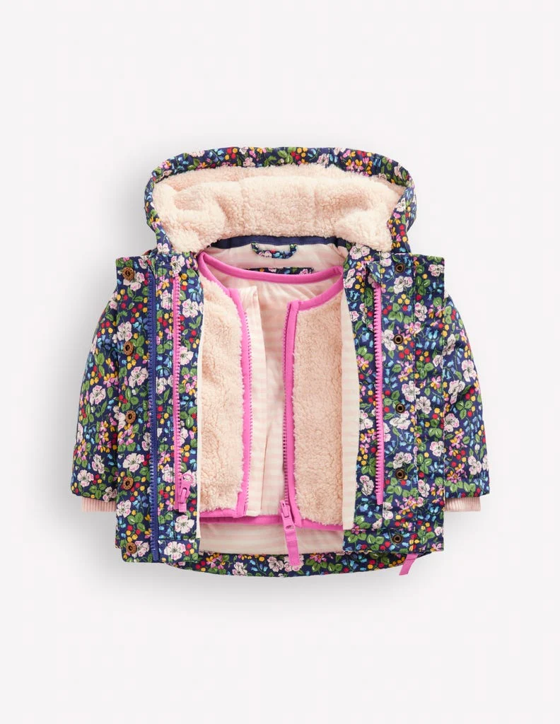 Girls 3-in-1 Coat-Twilight Berry Floral