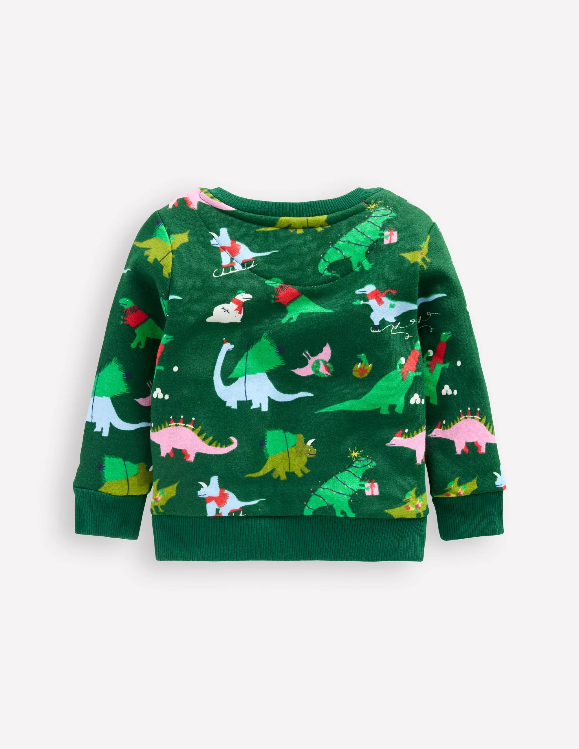 Printed Sweatshirt-Green Dinos