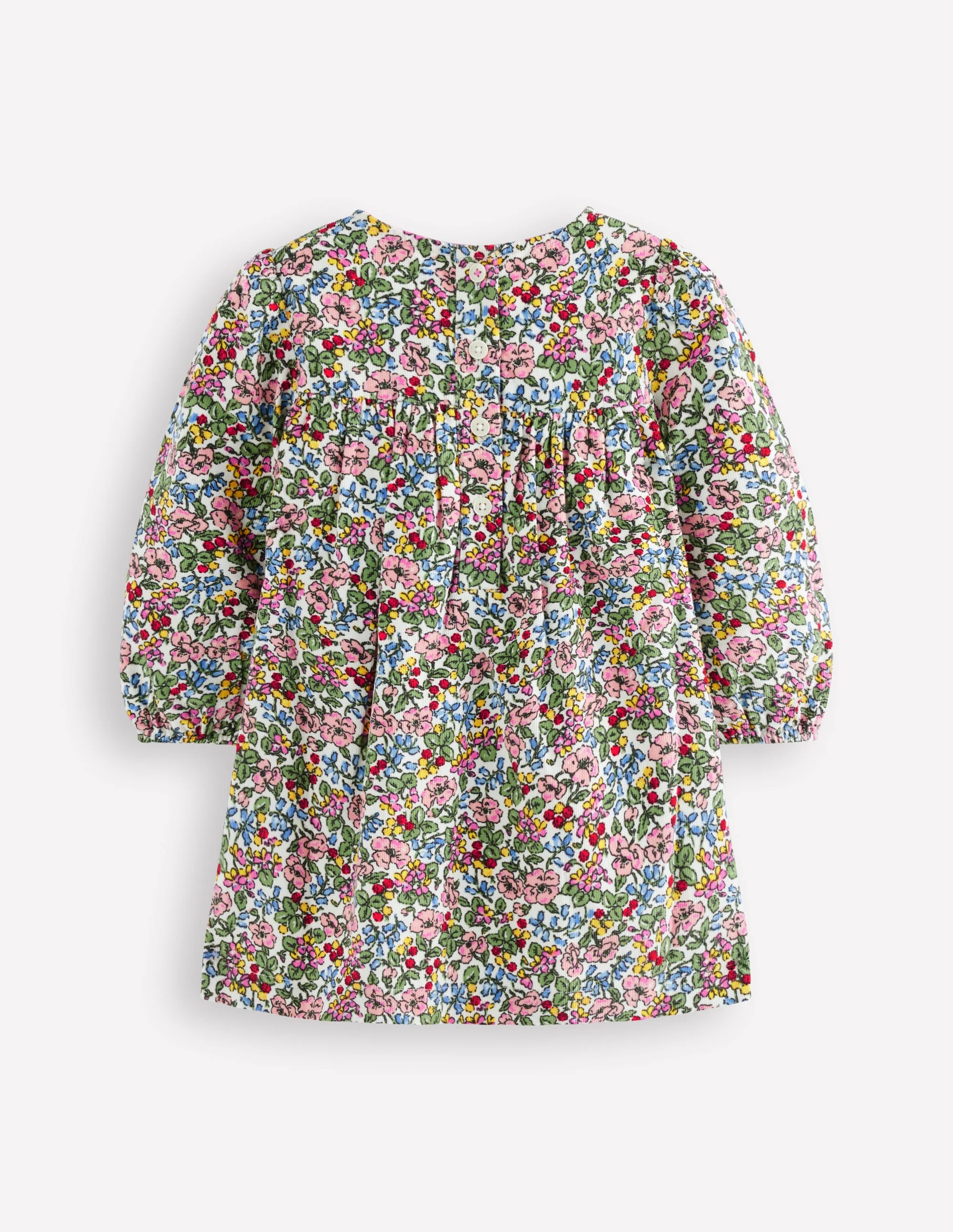 Yoke Detail Woven Dress-Coconut Berry Floral