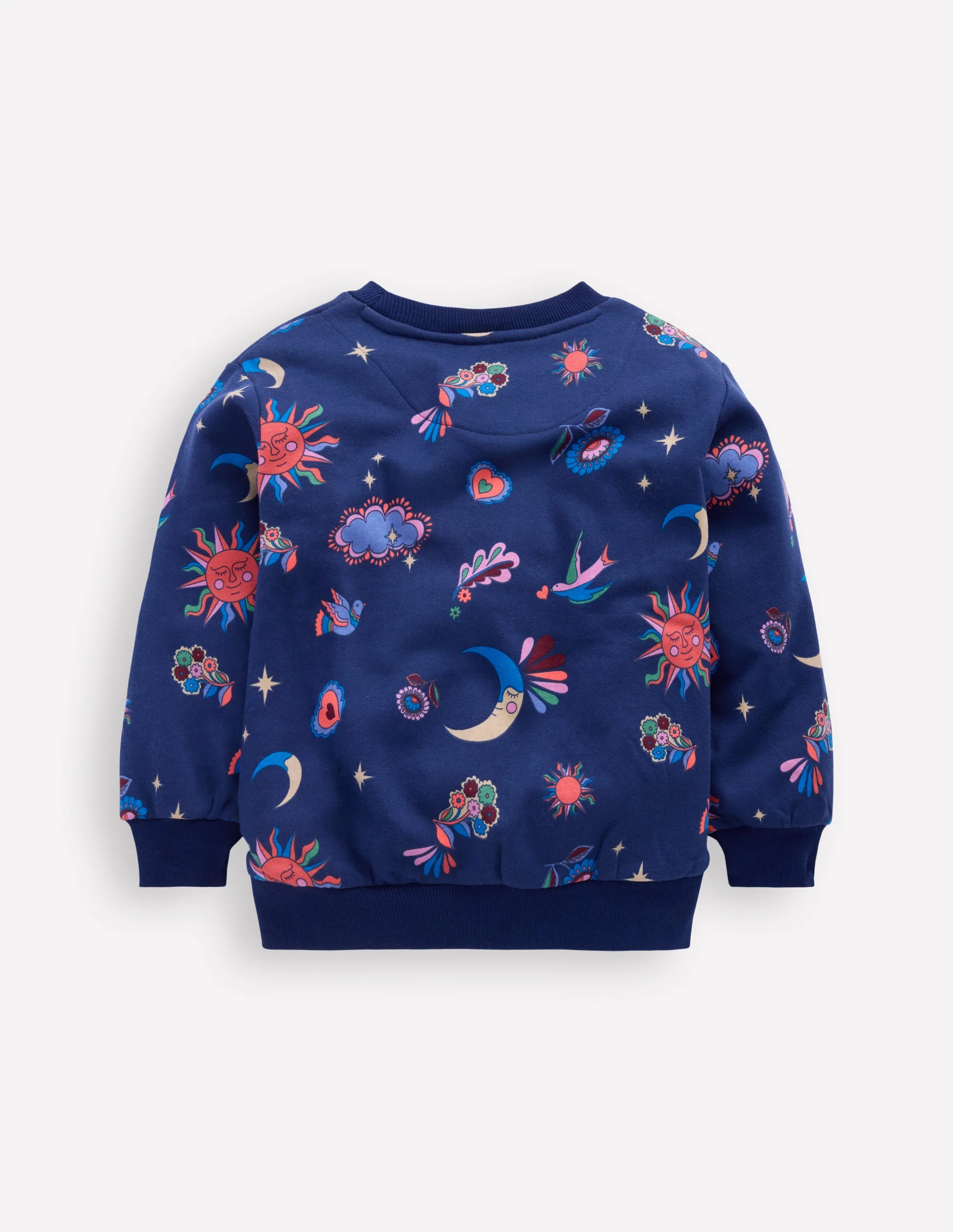 Relaxed Printed Sweatshirt-College Navy Celestial