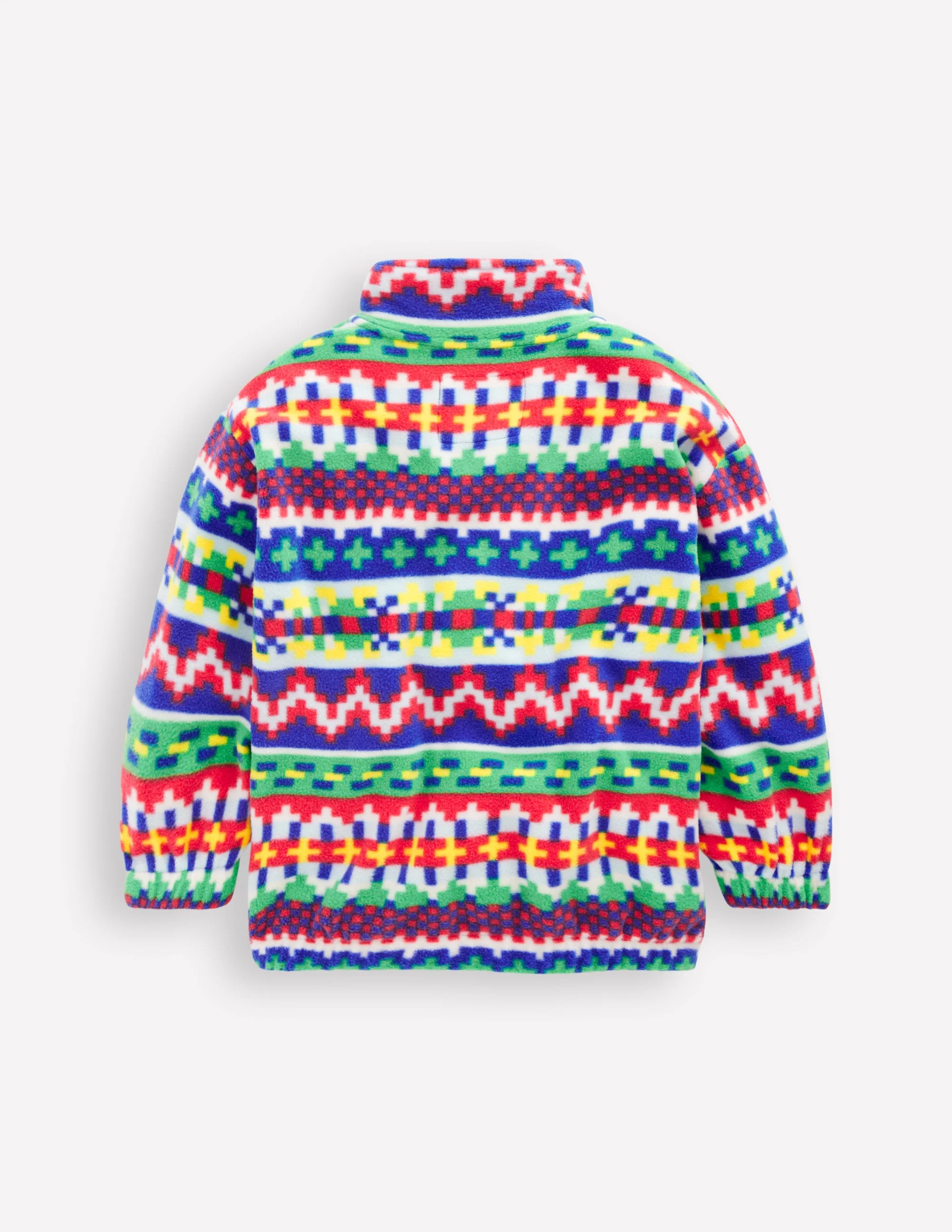 Cosy Geometric Fleece-Multi Fair Isle
