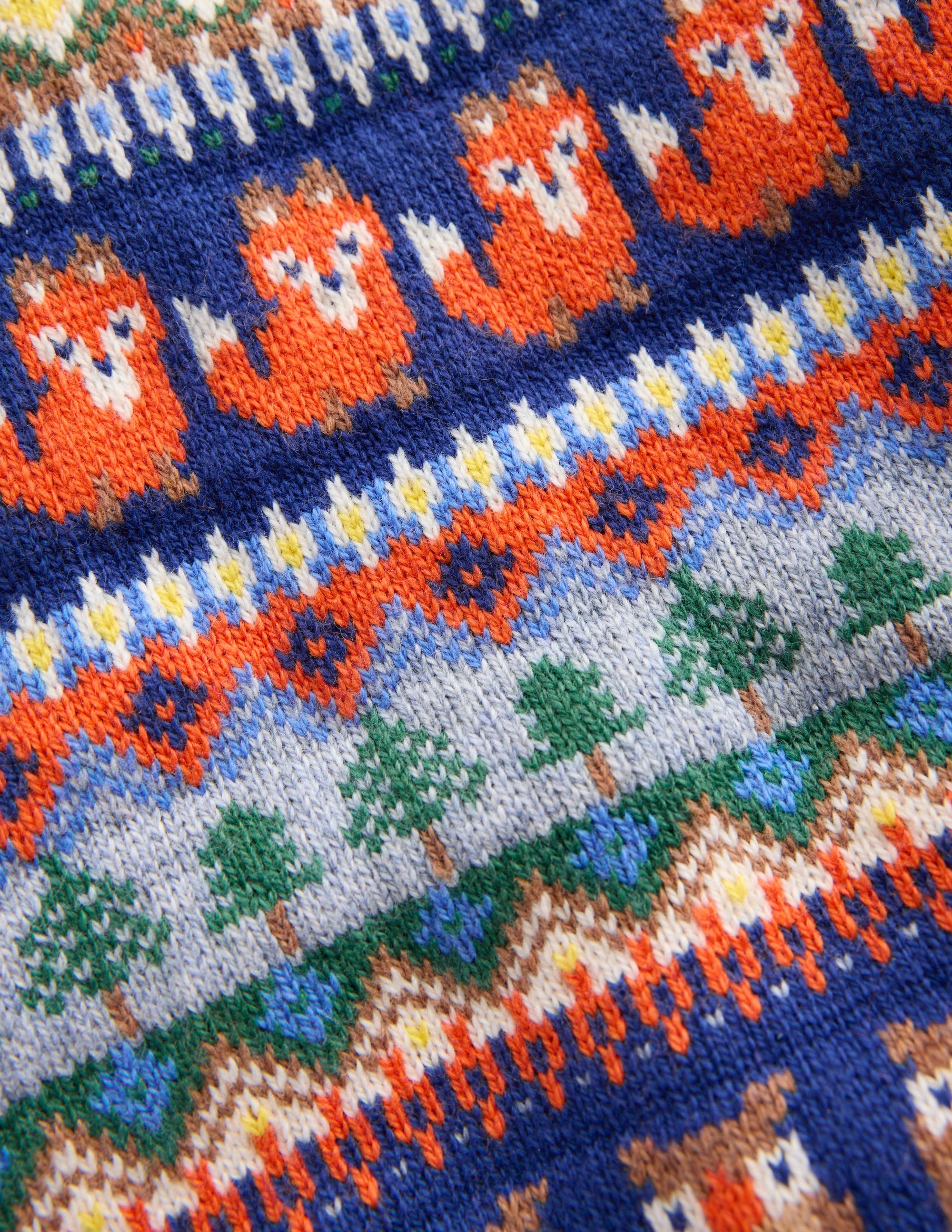 Fair isle Sweater-Multi Woodland Fair Isle