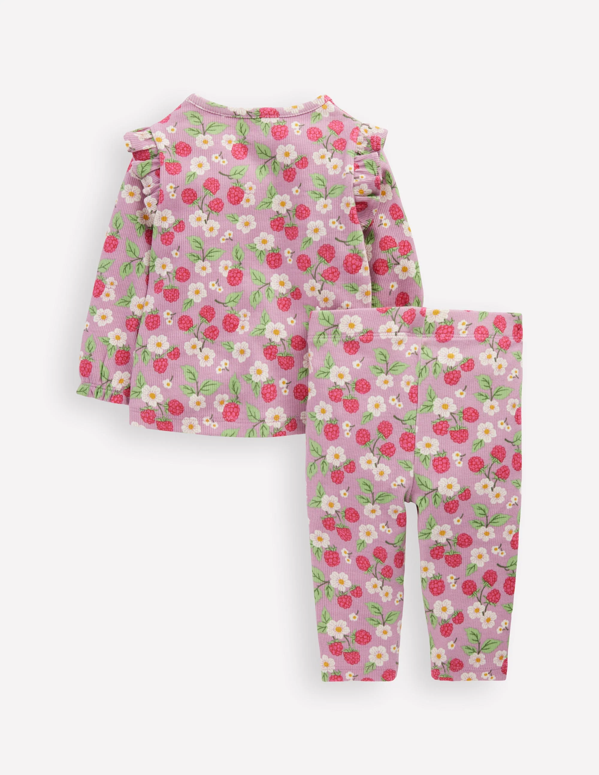 Ribbed Jersey Play Set-Mauve Mist Vintage Berry