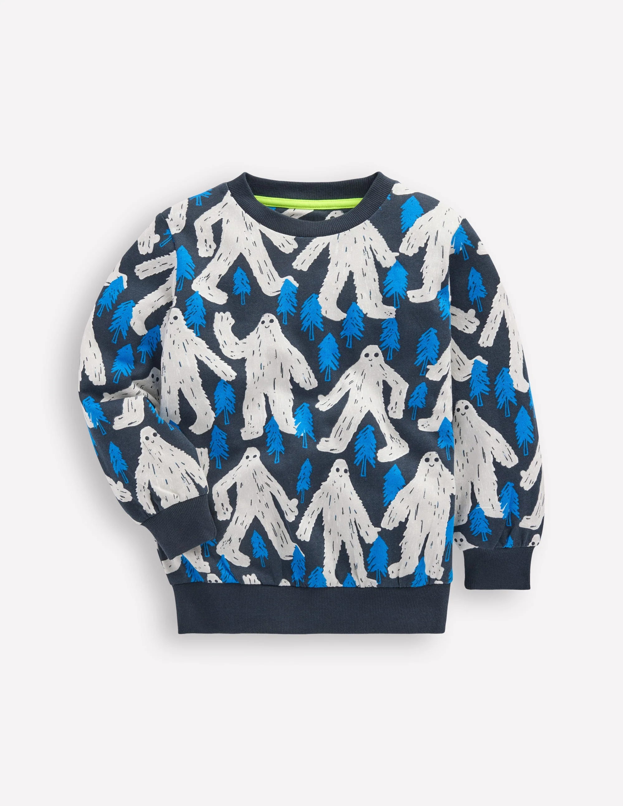 Everyday Printed Sweatshirt-Directoire Blue Yetti