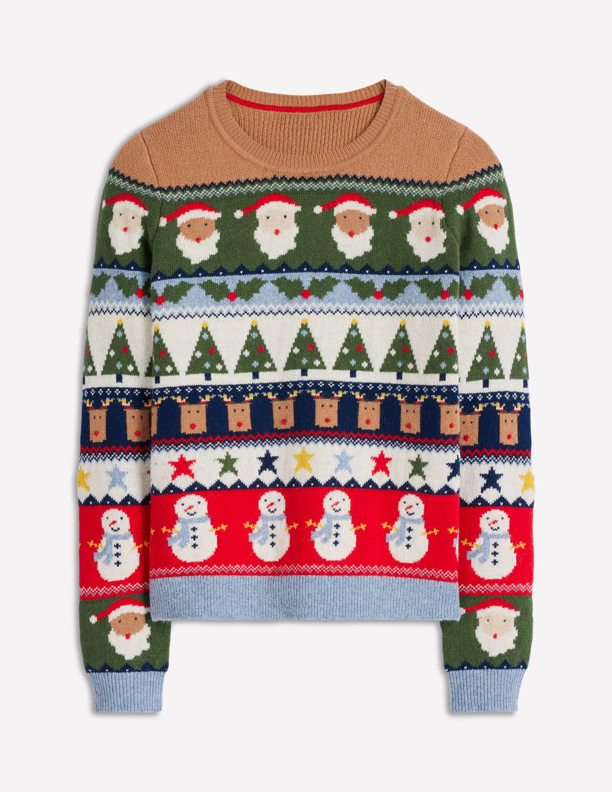 Edie Fair Isle Sweater-Multi, Christmas Fair Isle