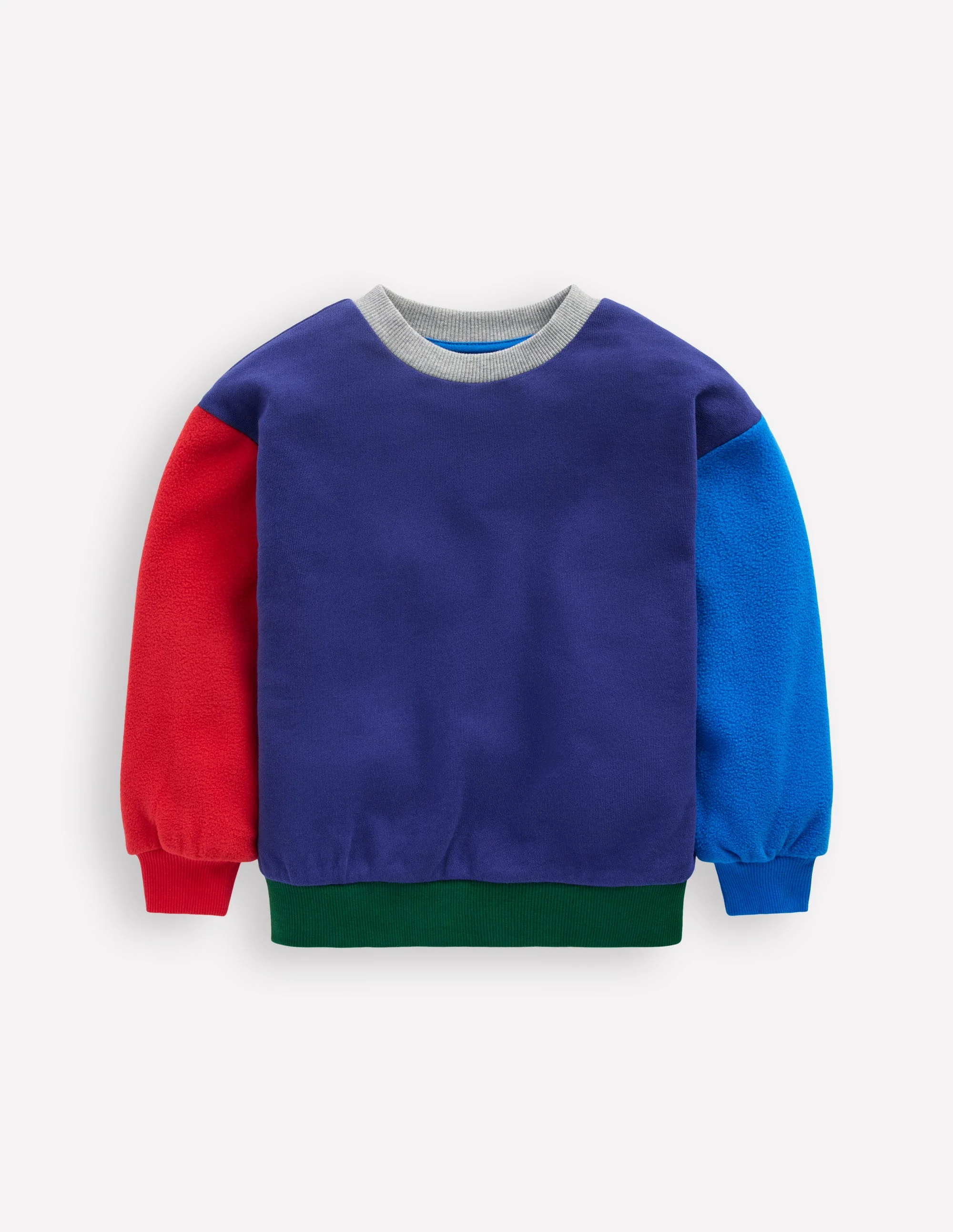Colourblock Sweatshirt-Blue Colourblock