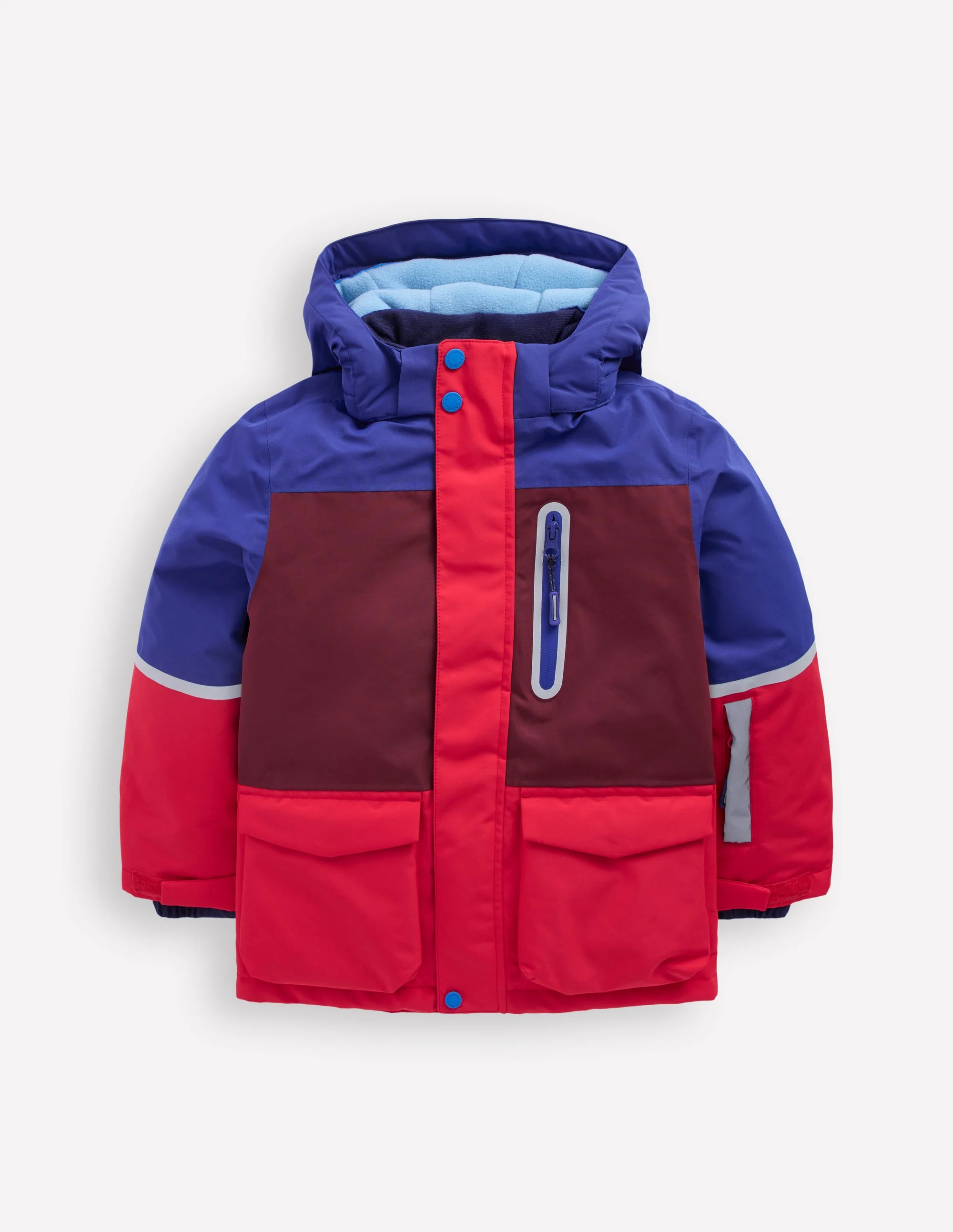 All-weather Waterproof Coat-Red Chevron Colourclock