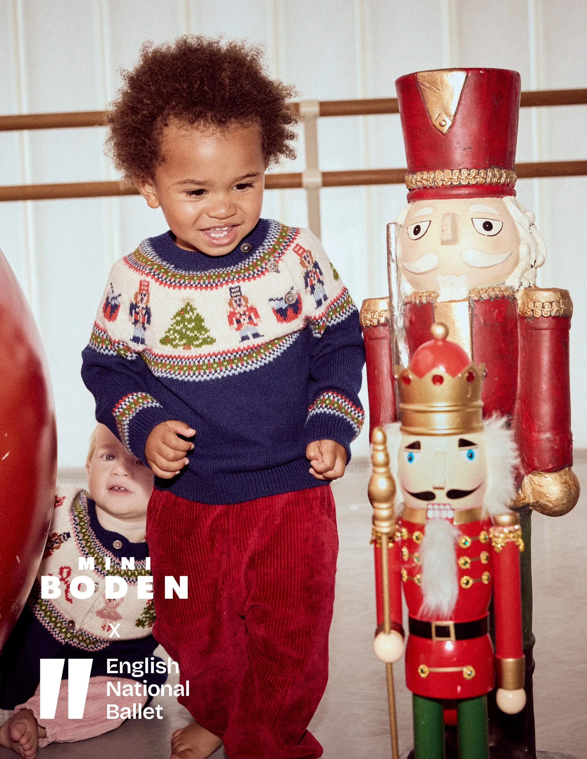 Fair isle Sweater-College Navy Nutcracker