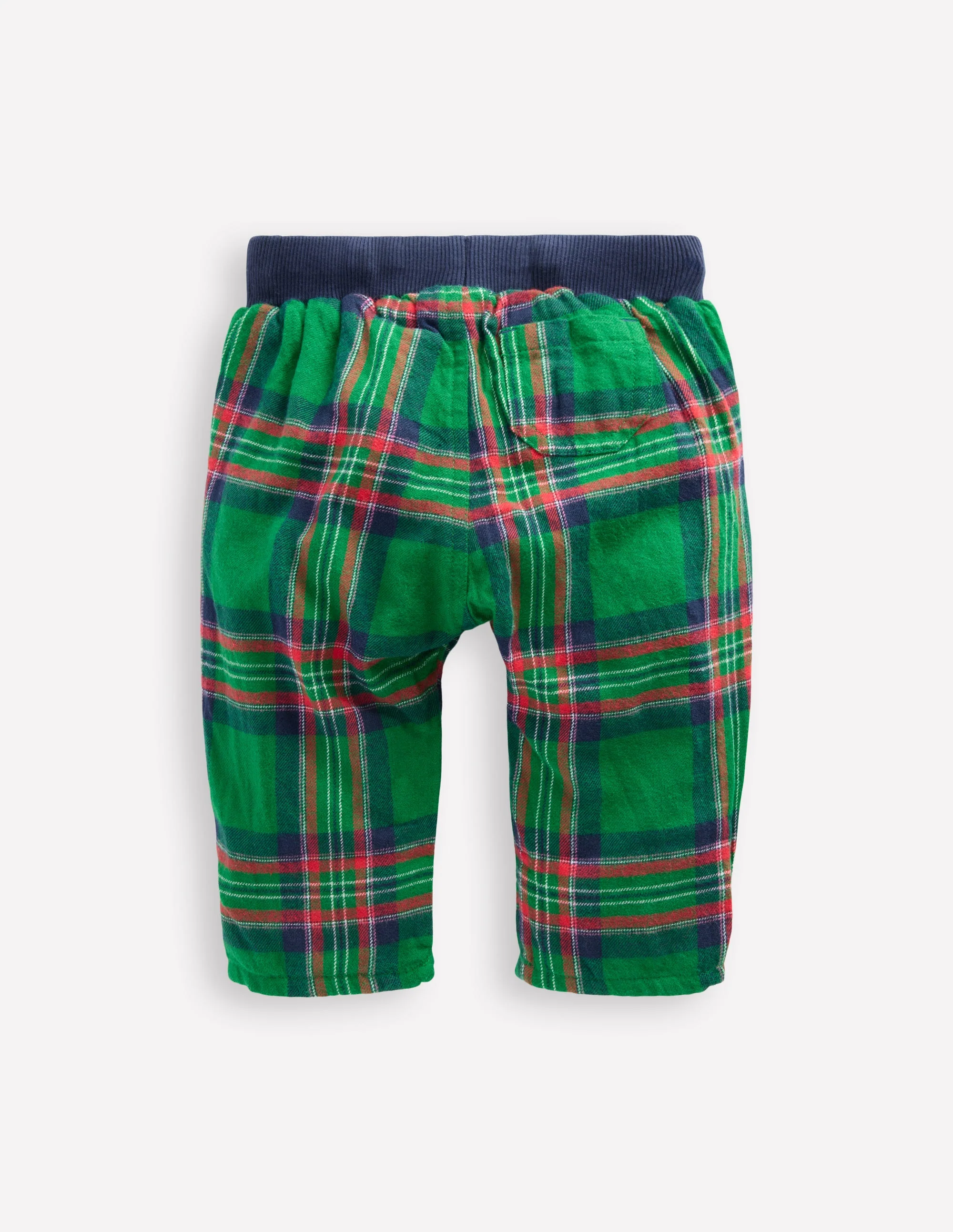 Cosy Lined Pants-Green Check