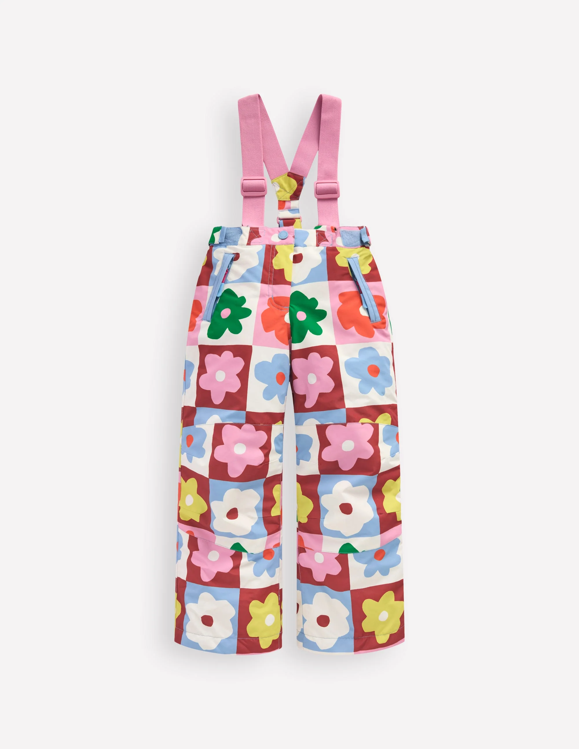 All Weather Waterproof Pants-Multi Flower Check