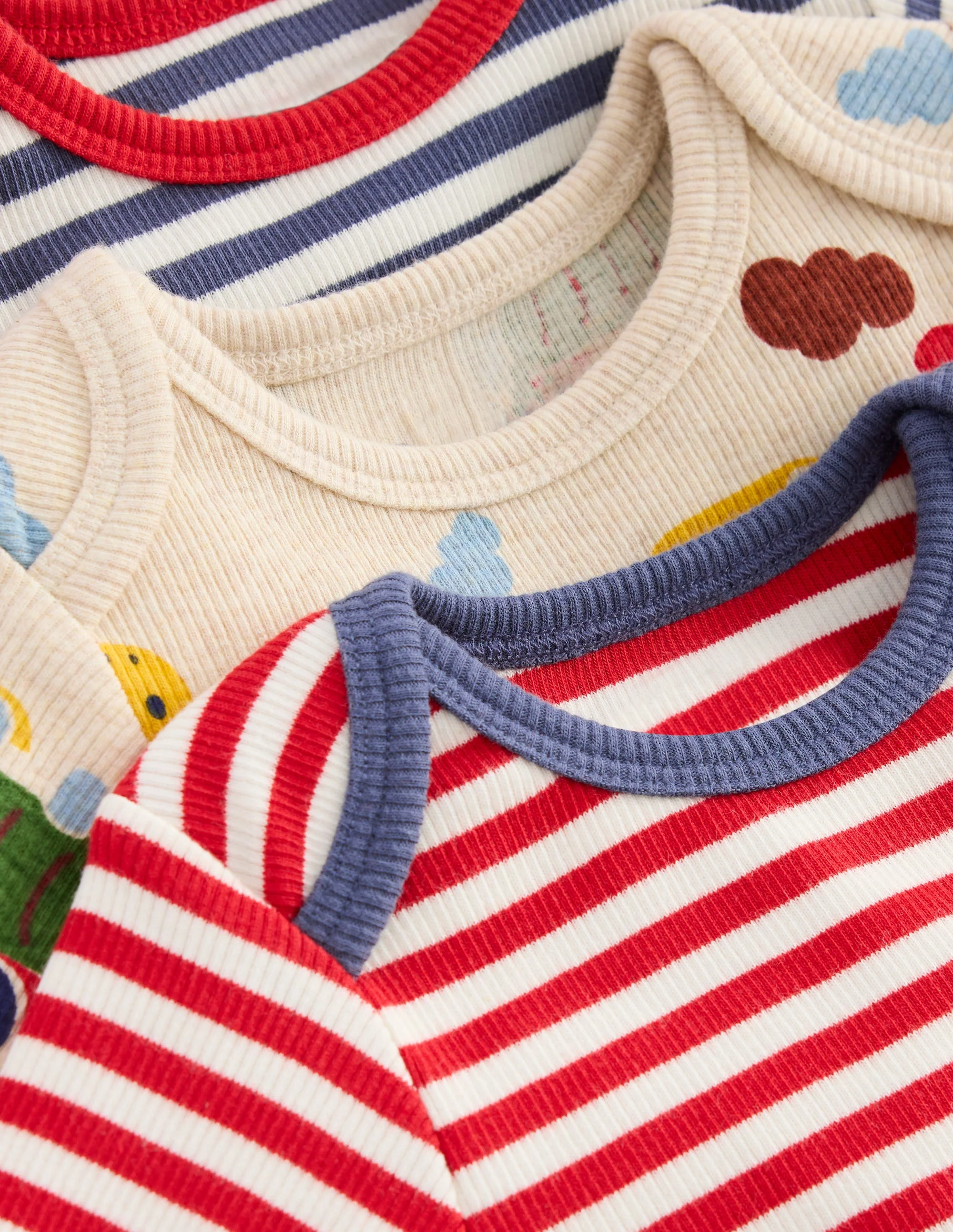 3-pack Ribbed Bodies-Oatmeal Marl Trains