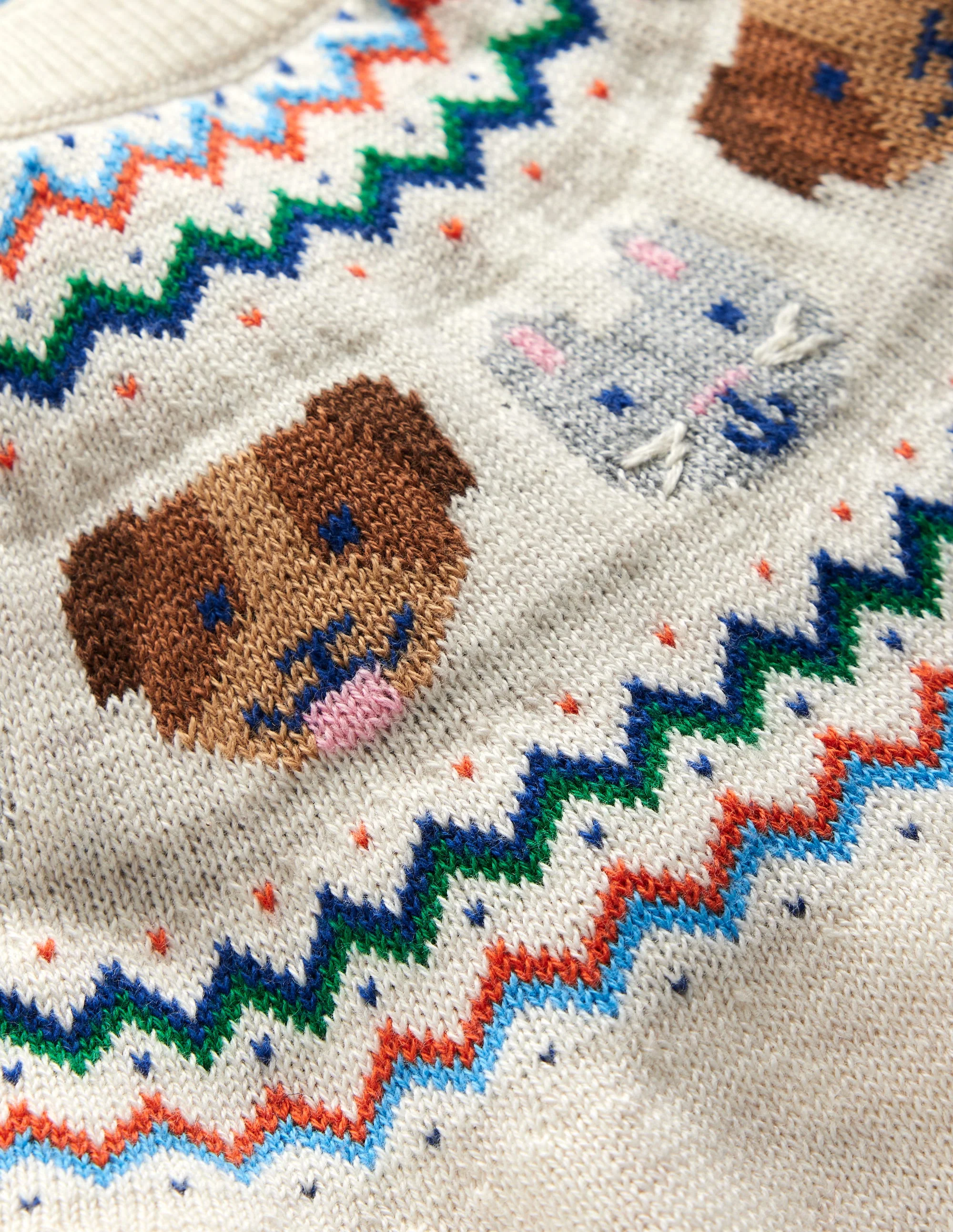 Knitted Play Set-Ecru Marl Pets