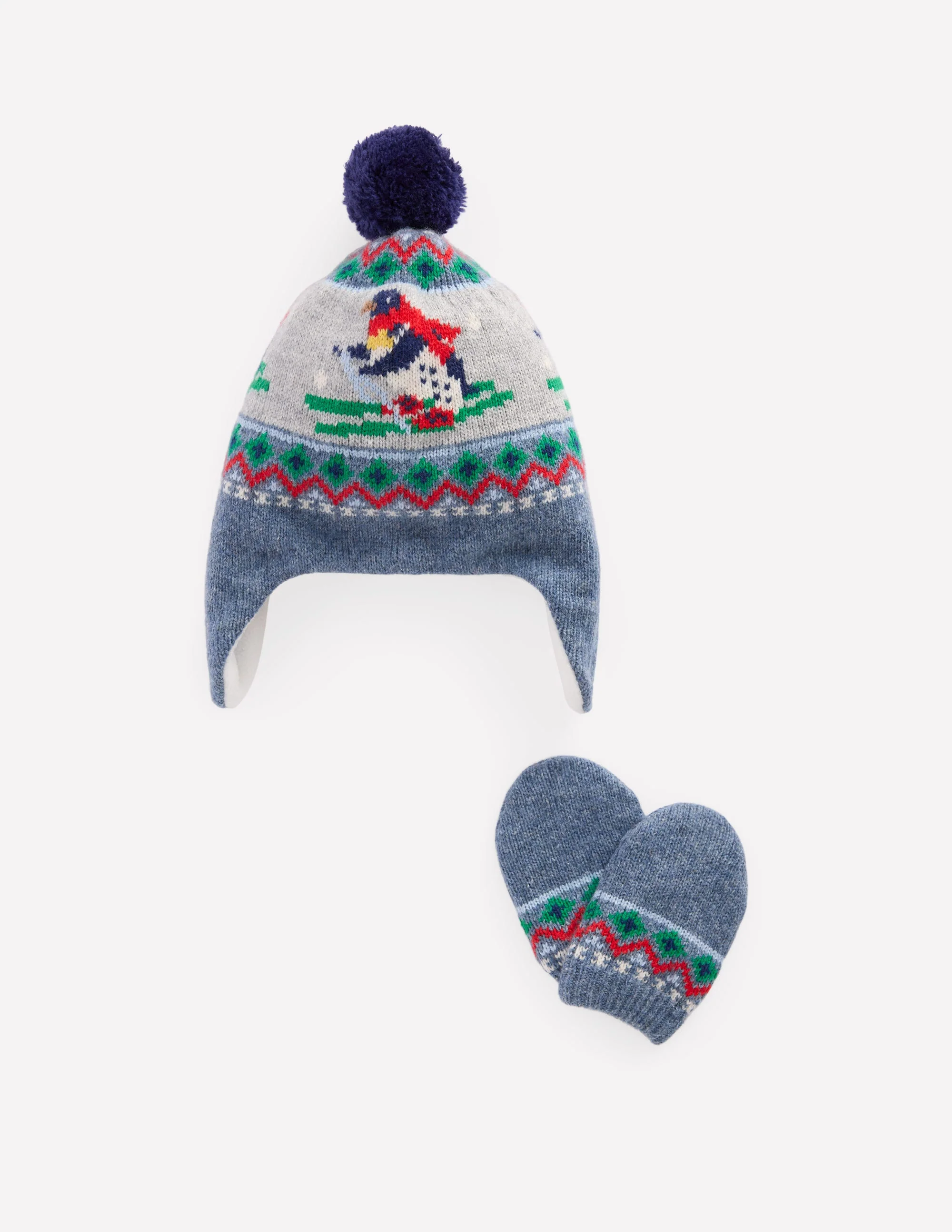 Baby Fair Isle Set-Alaskan Blue Penguins