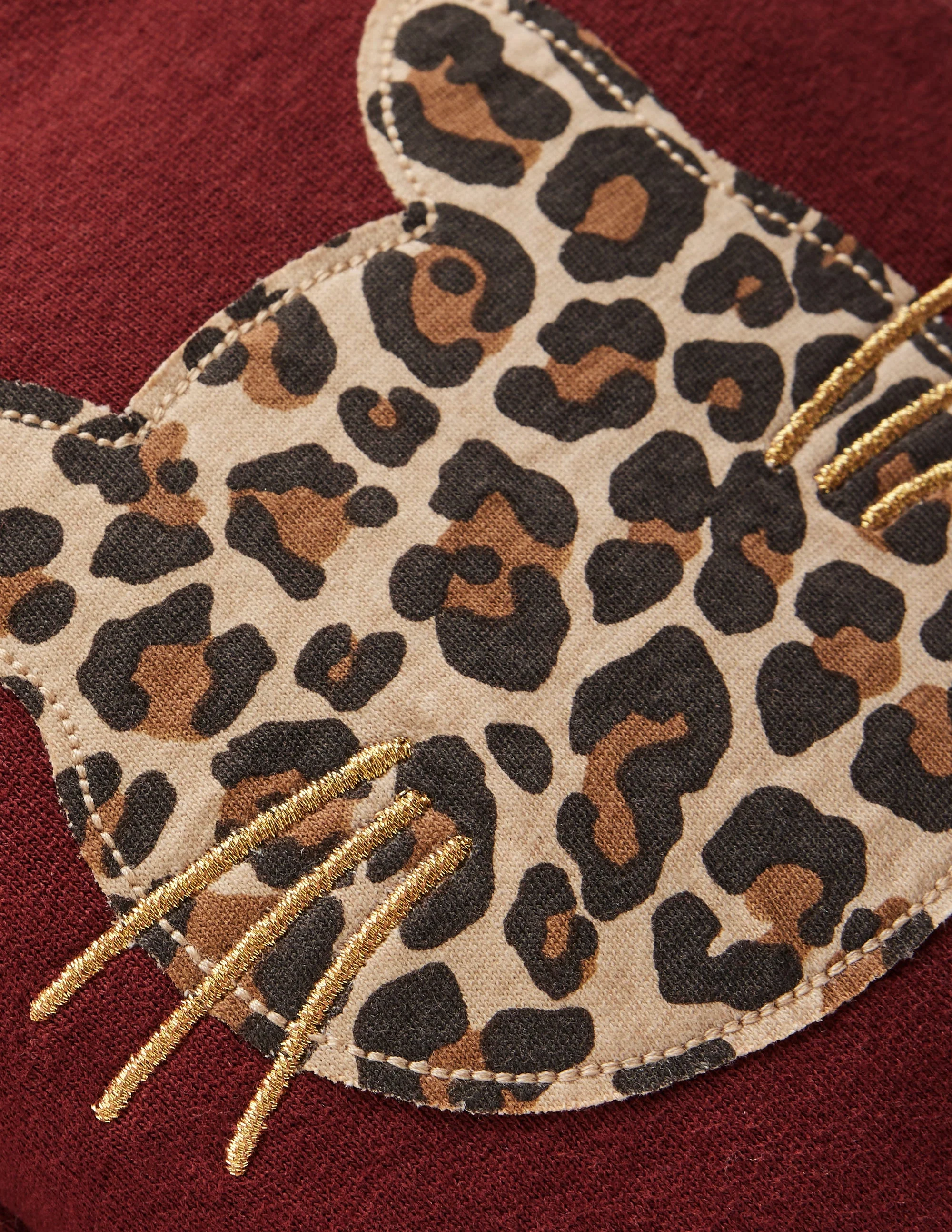 Bobbie Appliqué Sweatpants-Chestnut Cats