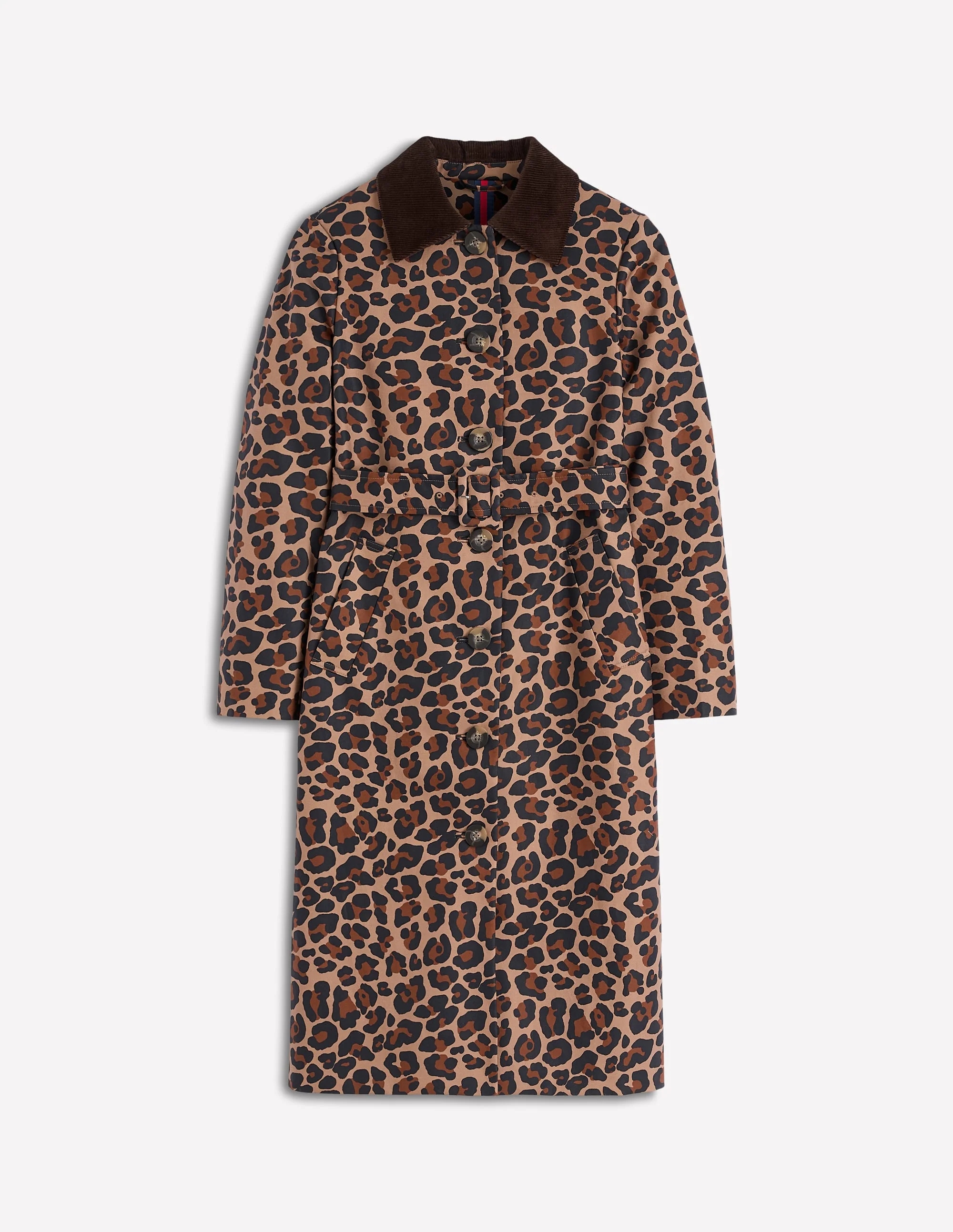 Lancaster Belted Mac-Leopard