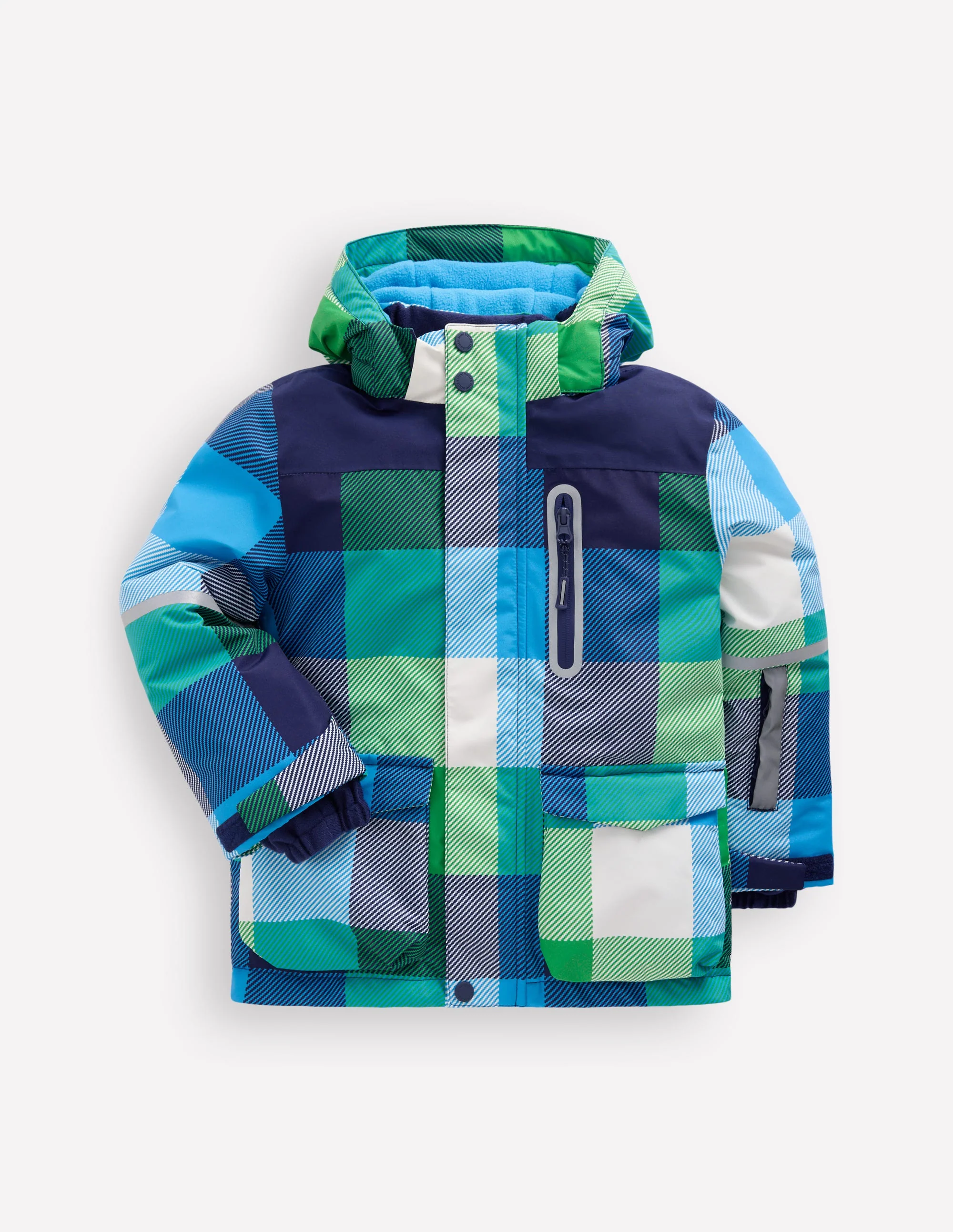 All-weather Waterproof Coat-Green Check