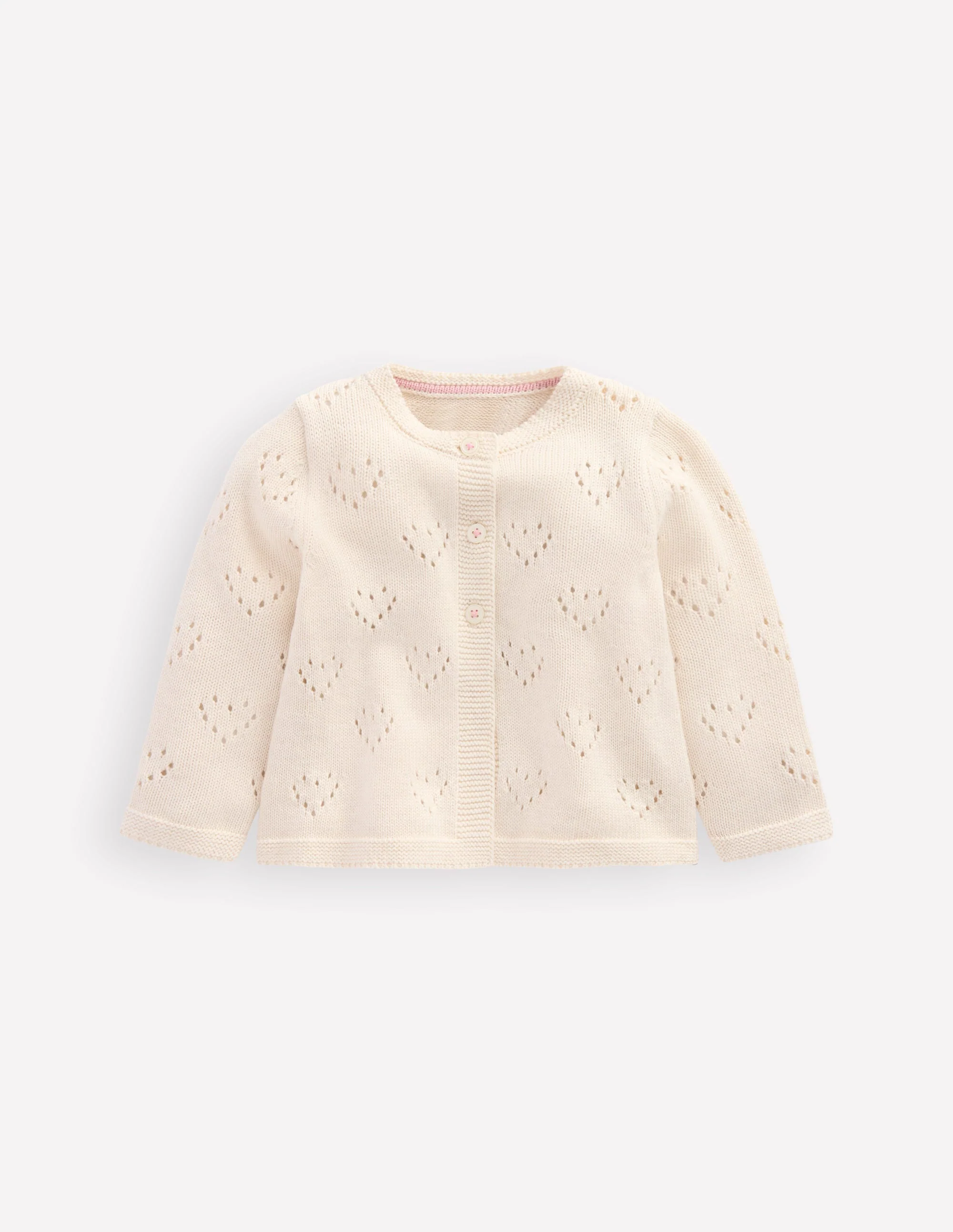 Pretty Pointelle Cardigan-Ivory