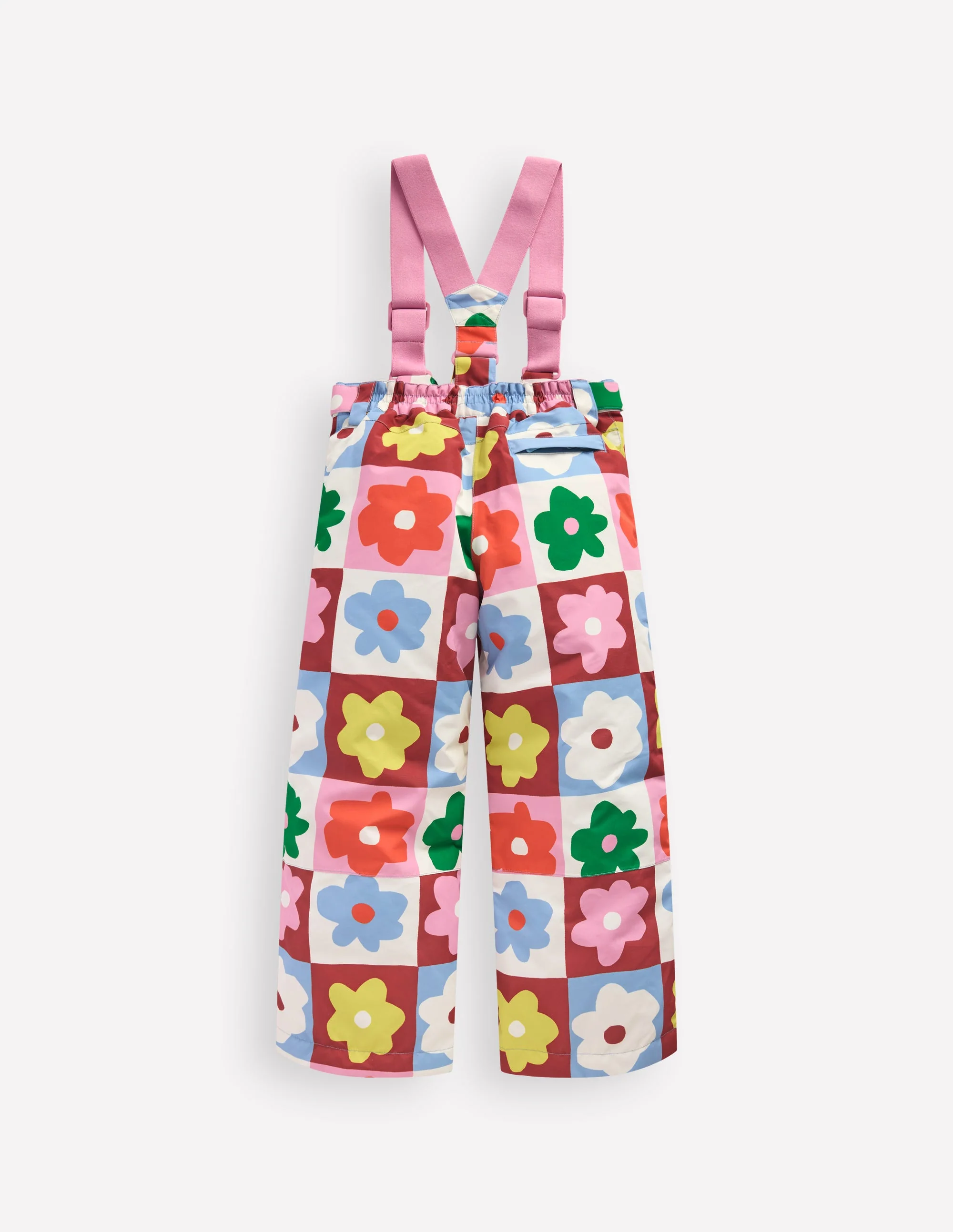 All Weather Waterproof Pants-Multi Flower Check