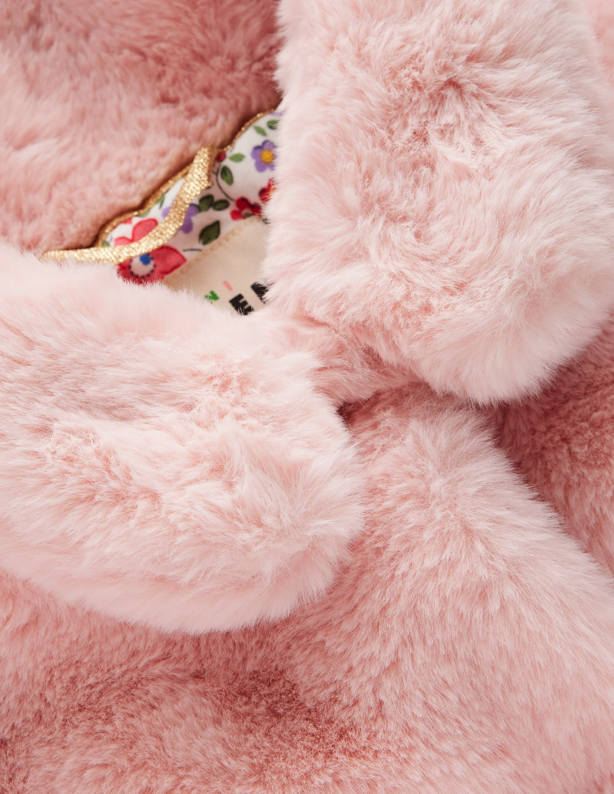 Faux Fur Collared Coat-Pink