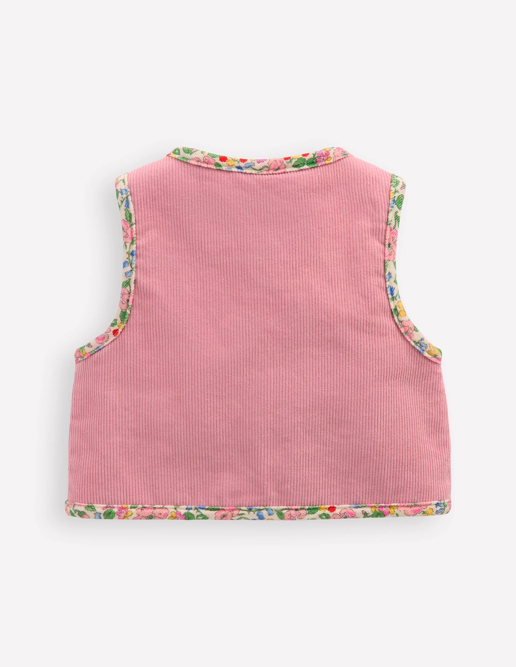 Reversible Embroidered Gilet-Zephyr/Coconut Milk