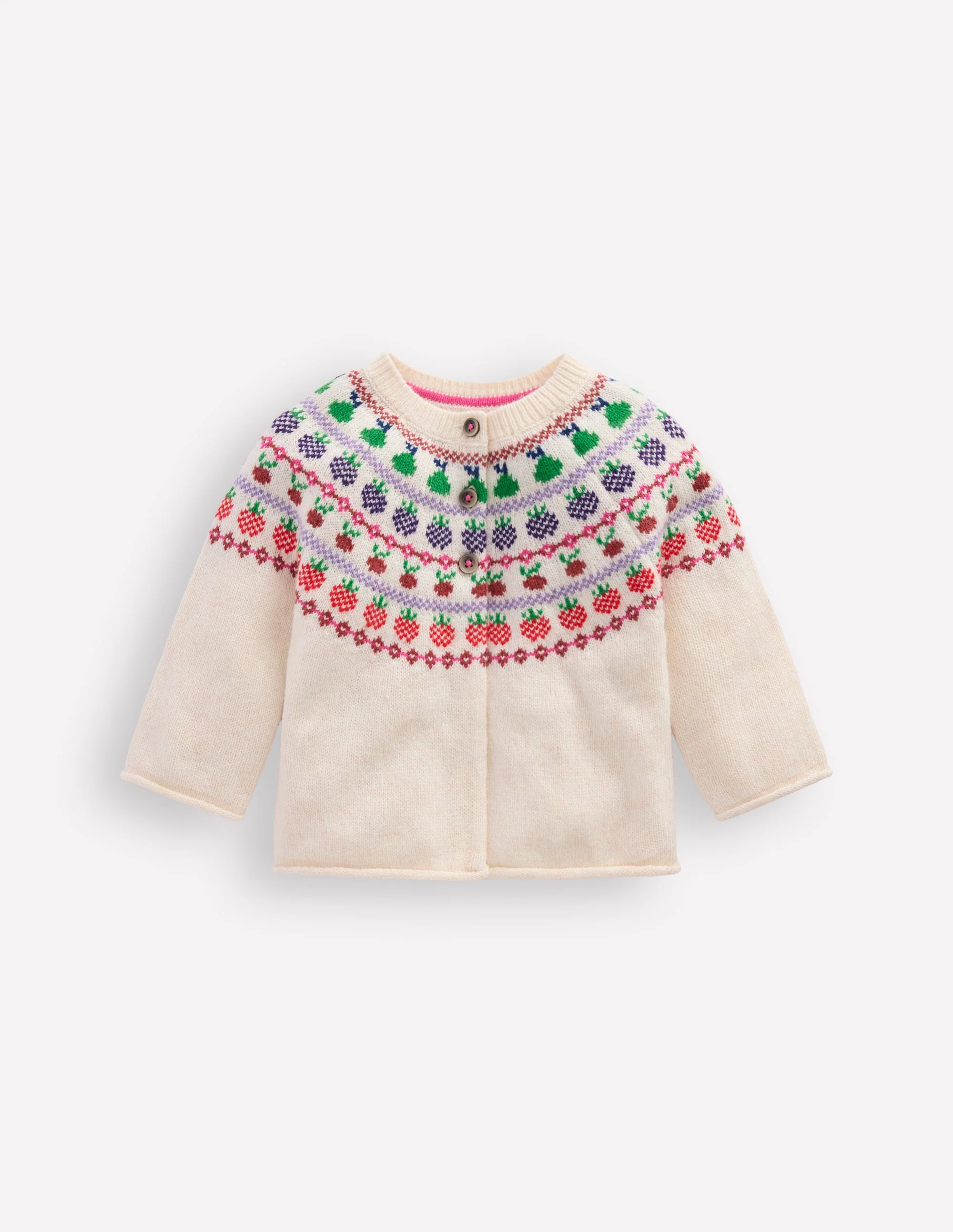 Fair Isle Cardigan-Multi Fruit