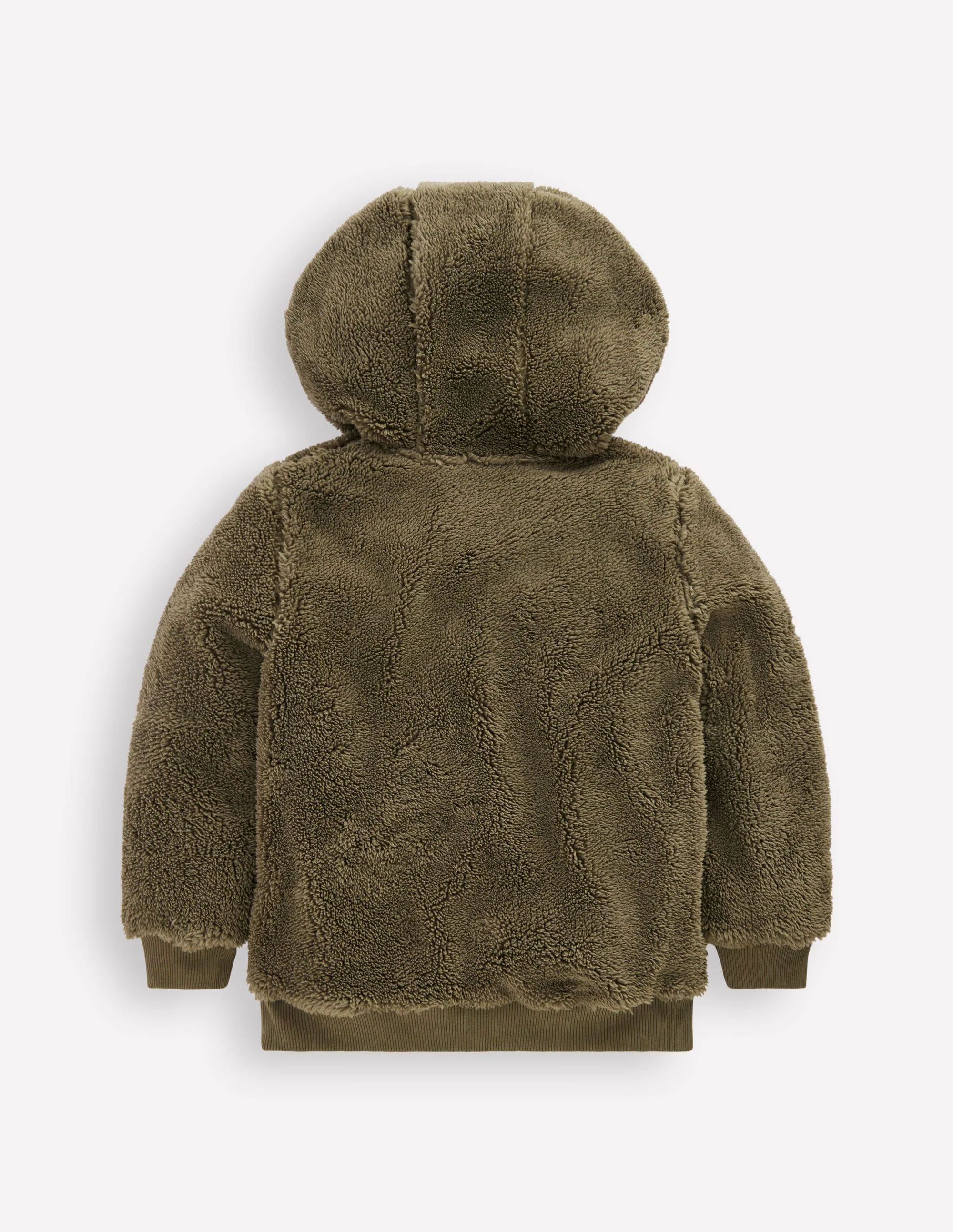 Fleece Half Zip Hoodie-Classic Khaki