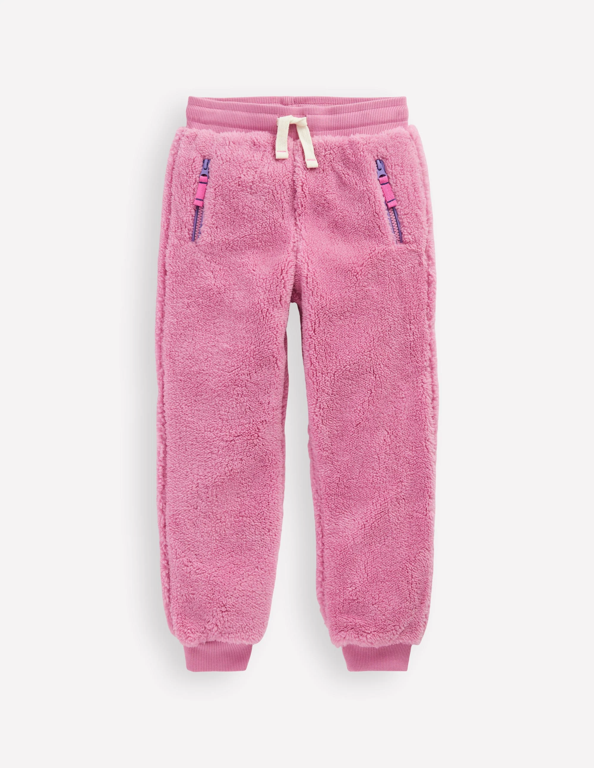 Cosy Fleece Sweatpants-Pink Haze