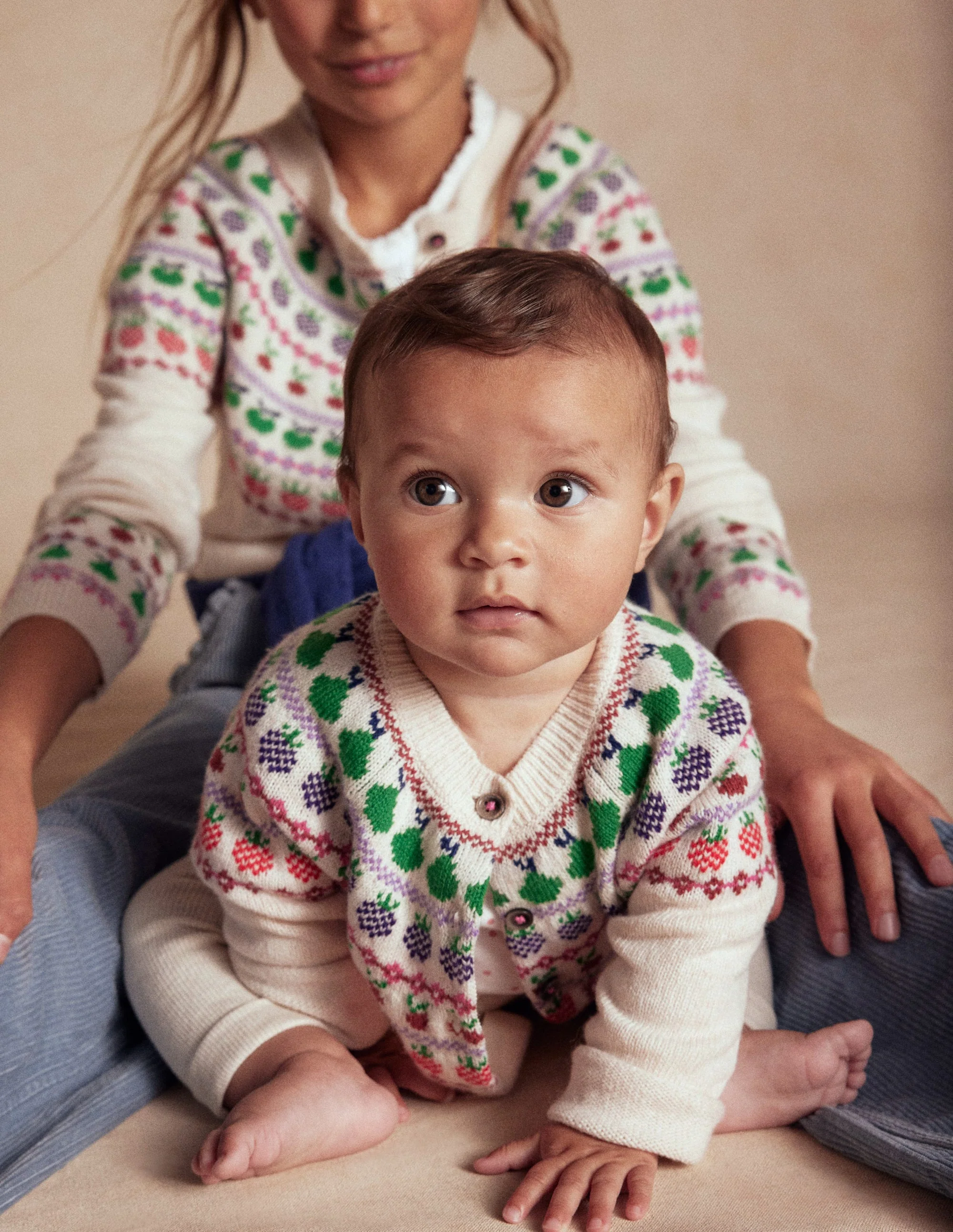 Fair Isle Cardigan-Multi Fruit