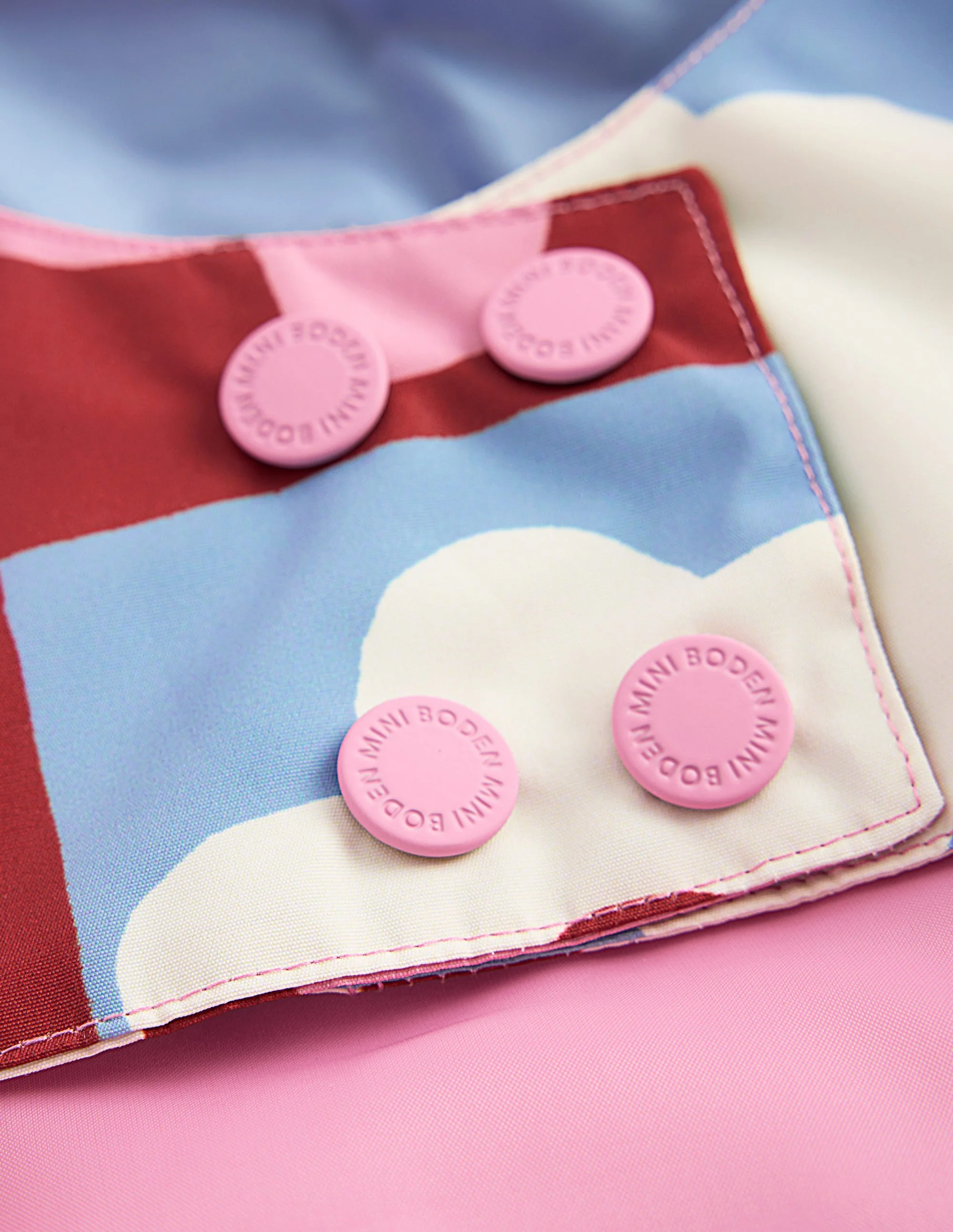 All-weather Waterproof Coat-Multi Flower Check