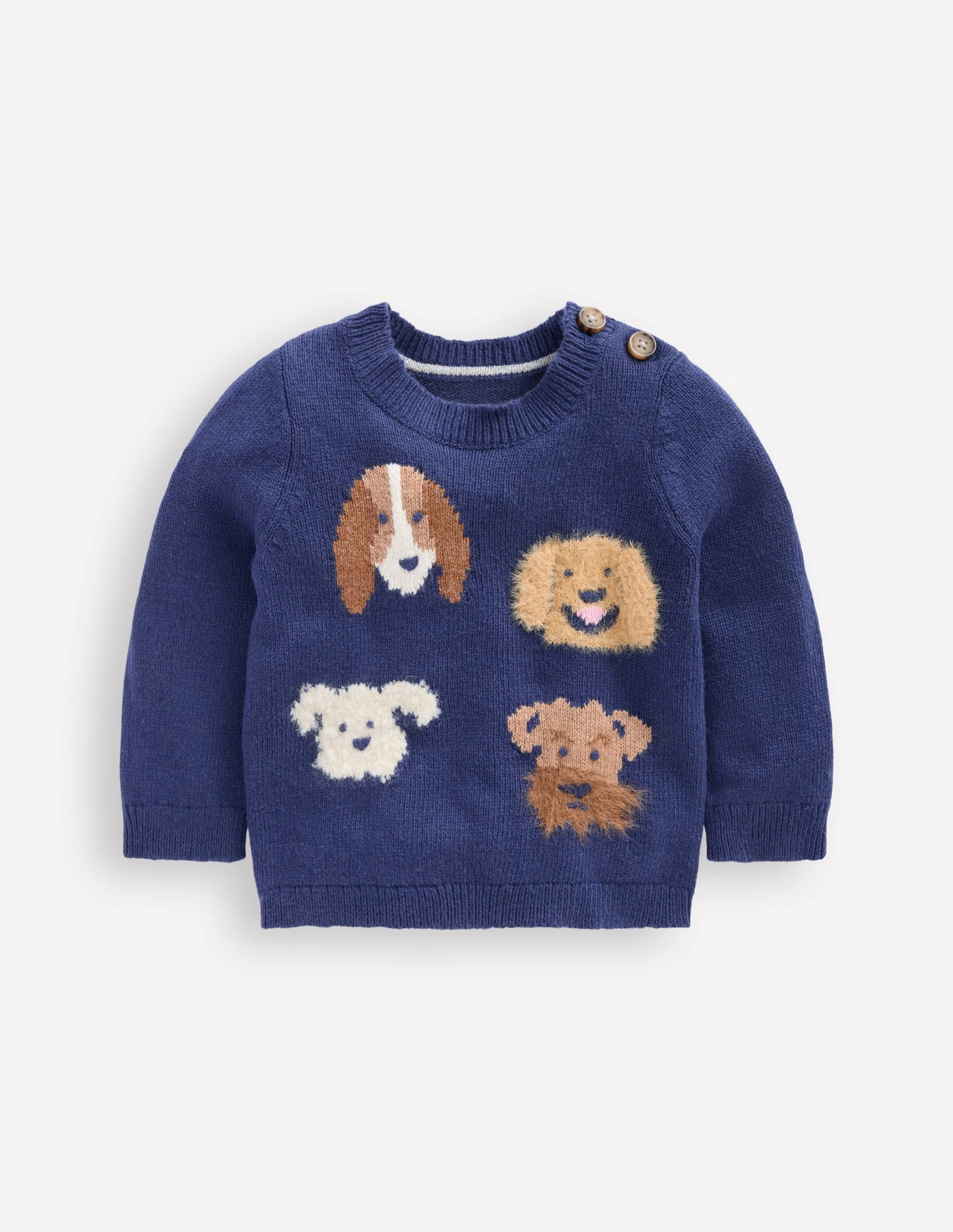 Novelty Logo Sweater-College Navy Dogs