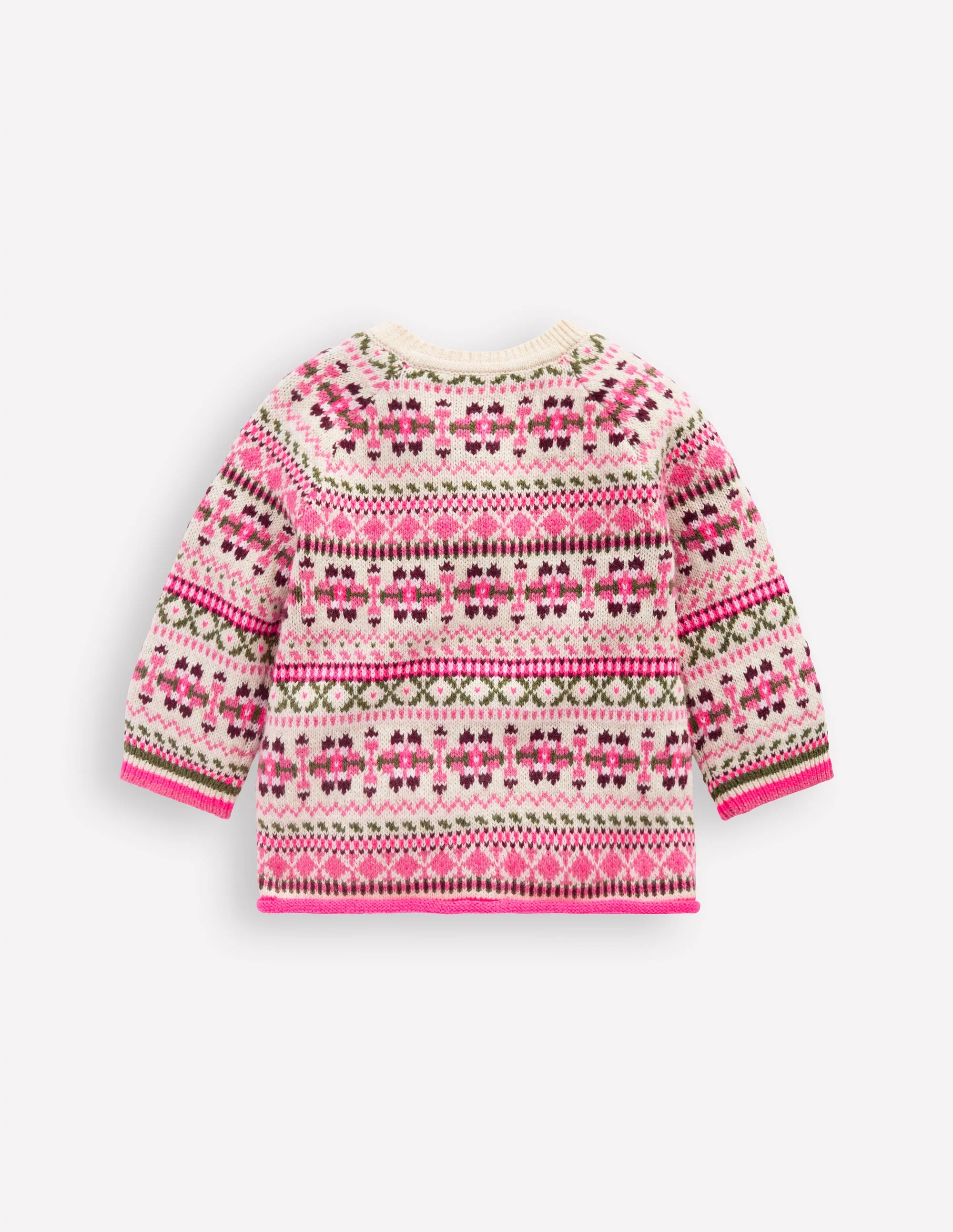 Edie Fair Isle Cardigan-Oatmeal Heritage Fair Isle