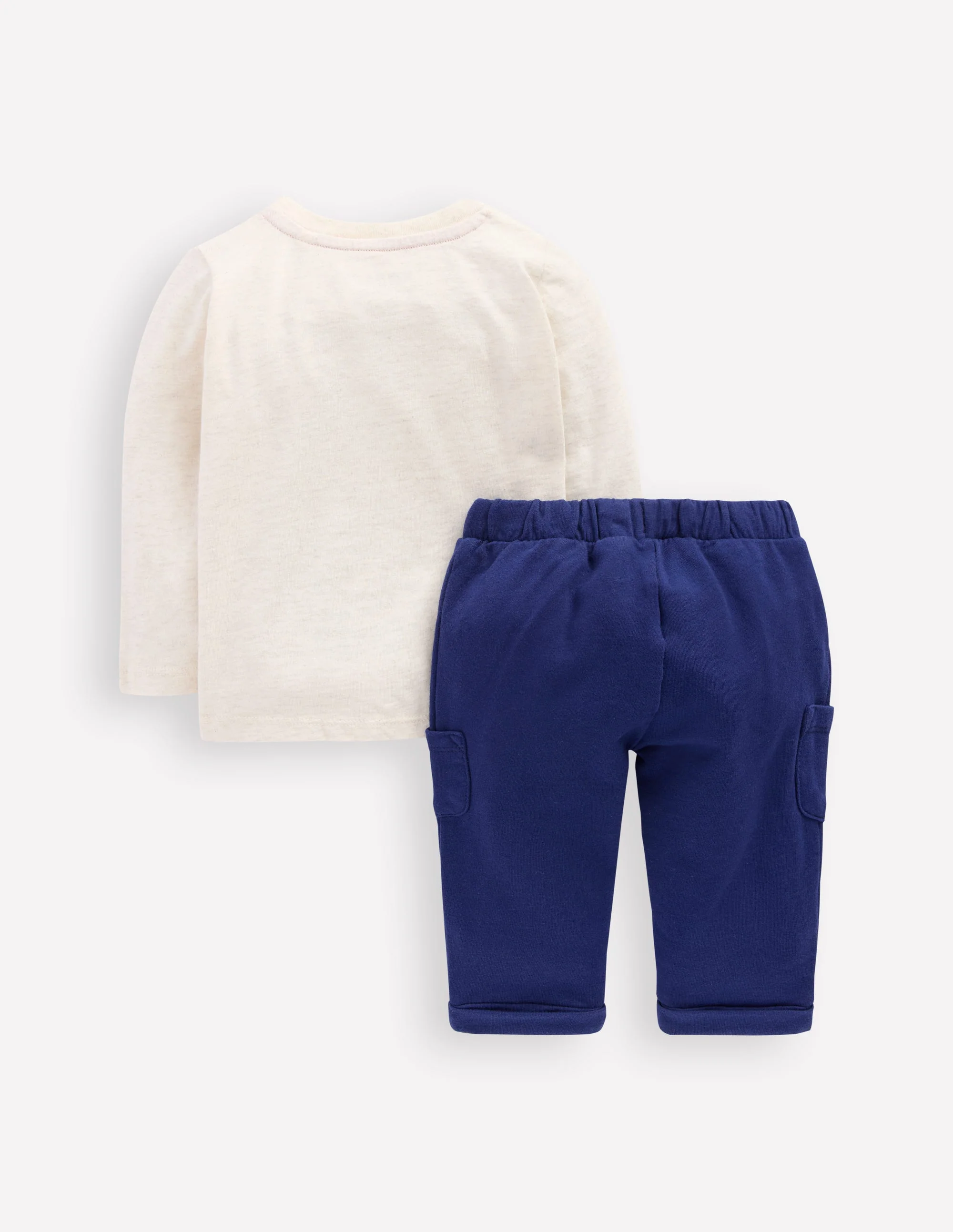 Jersey Overalls Play Set-Oatmeal Marl Train