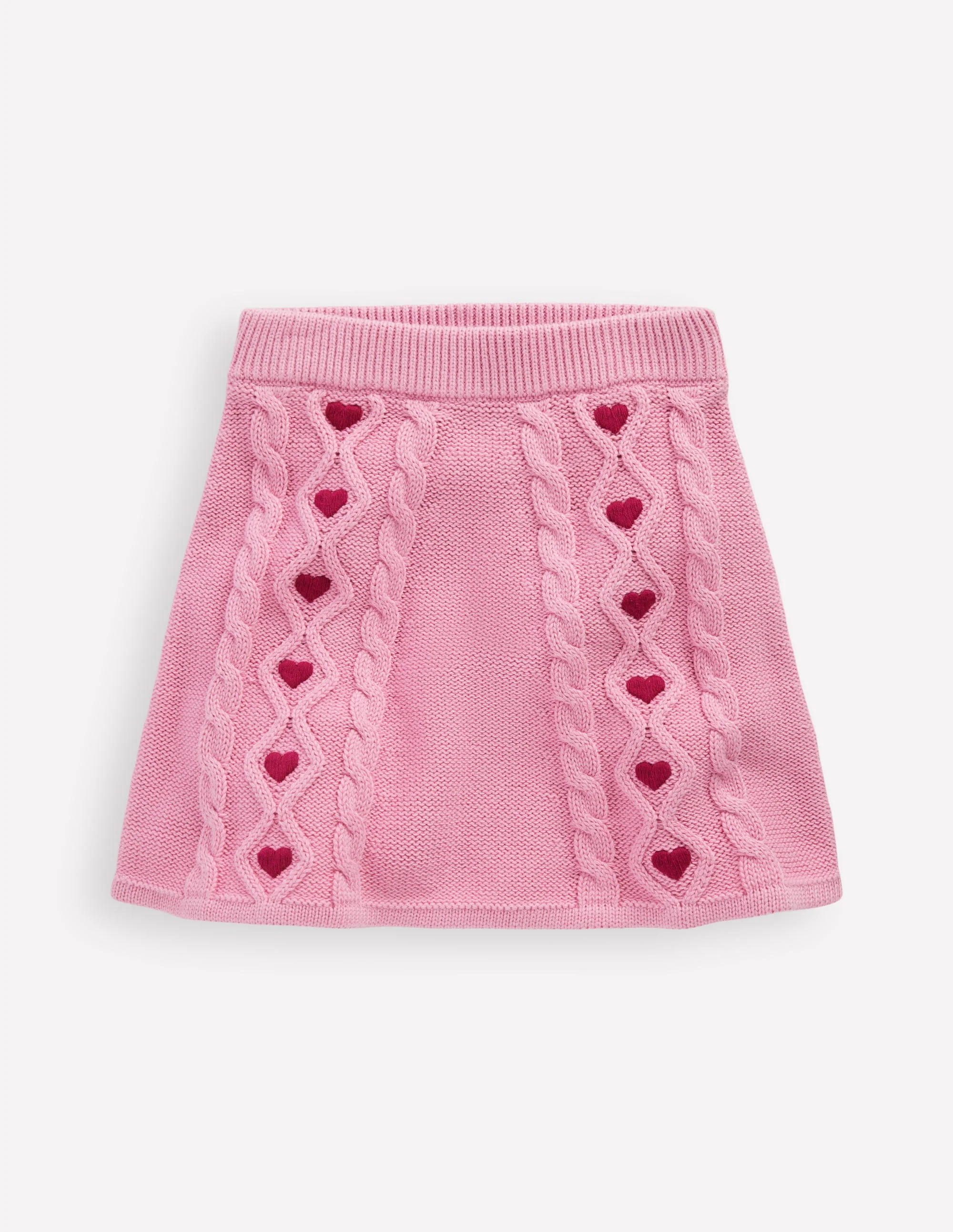 Cable Knitted Skirt-Formica Pink