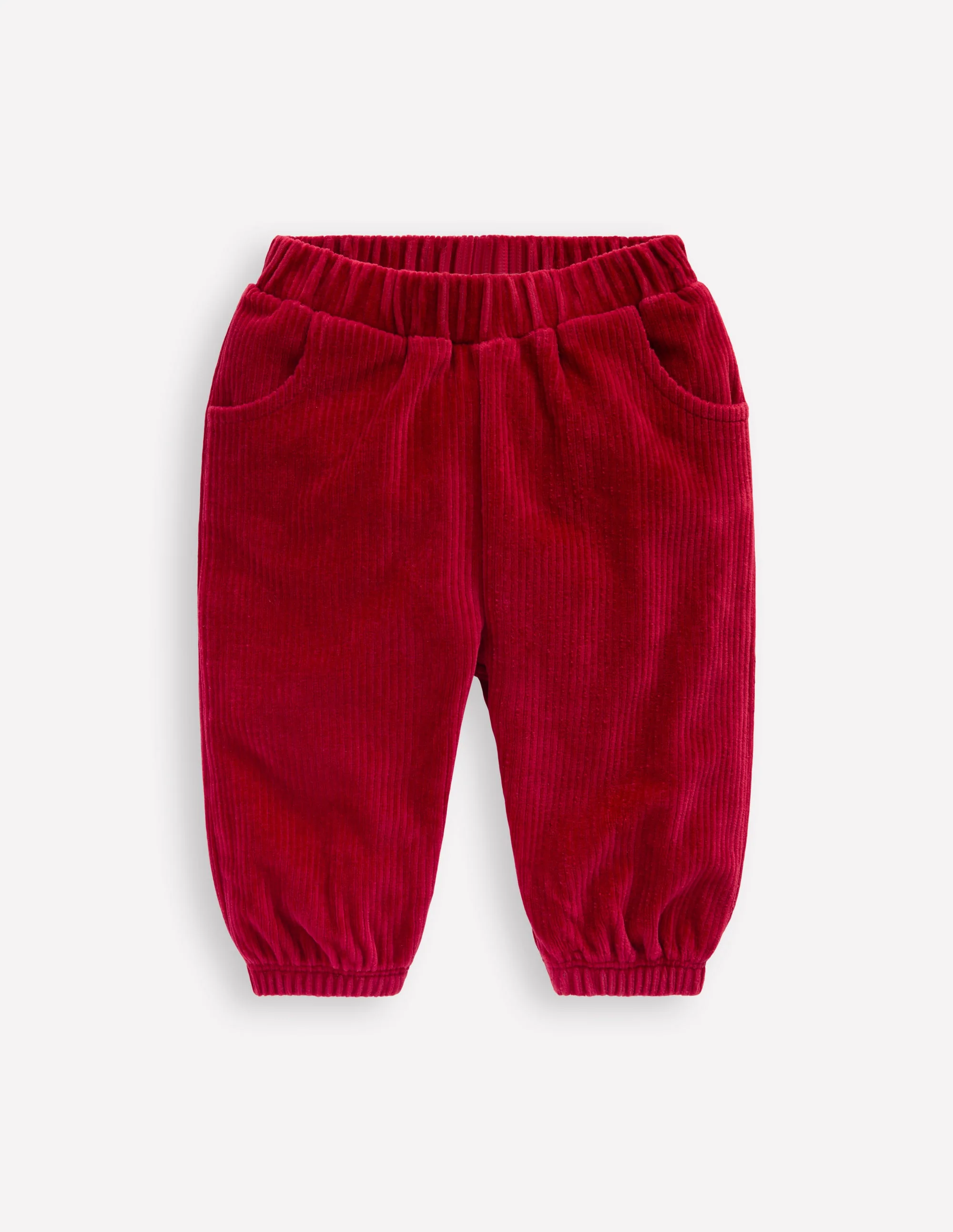 Jersey Cord Pants-Carmine Red