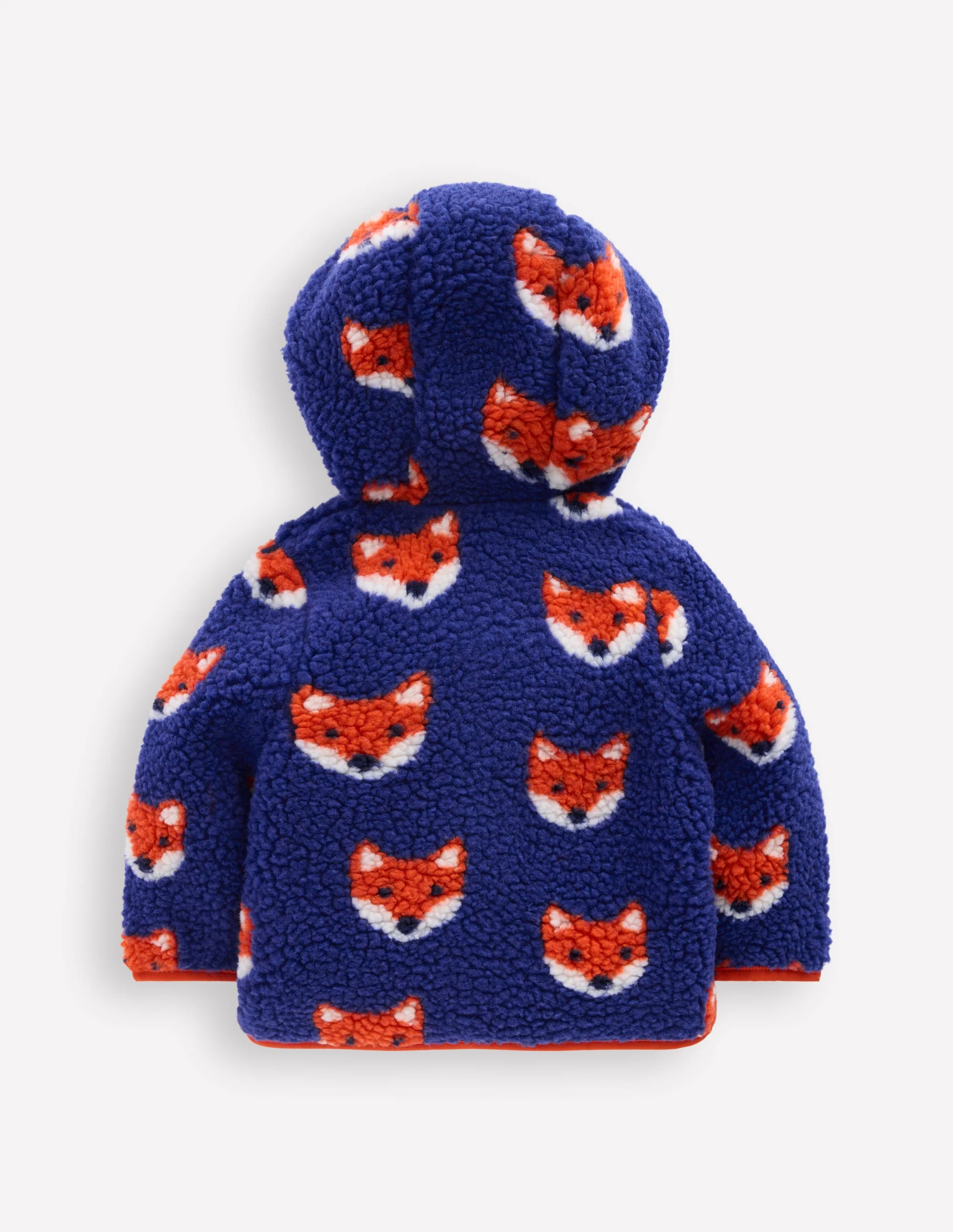 Boys Novelty Cosy Borg Jacket-Blue Foxes