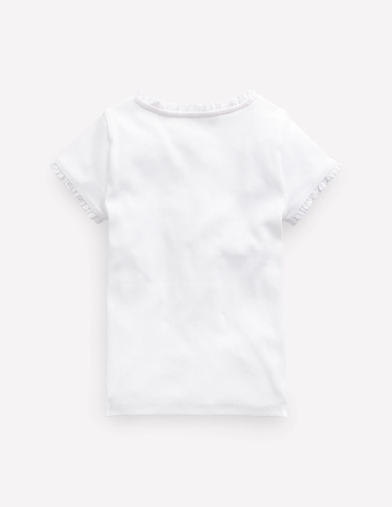 Short Sleeve Ribbed T-shirt-White