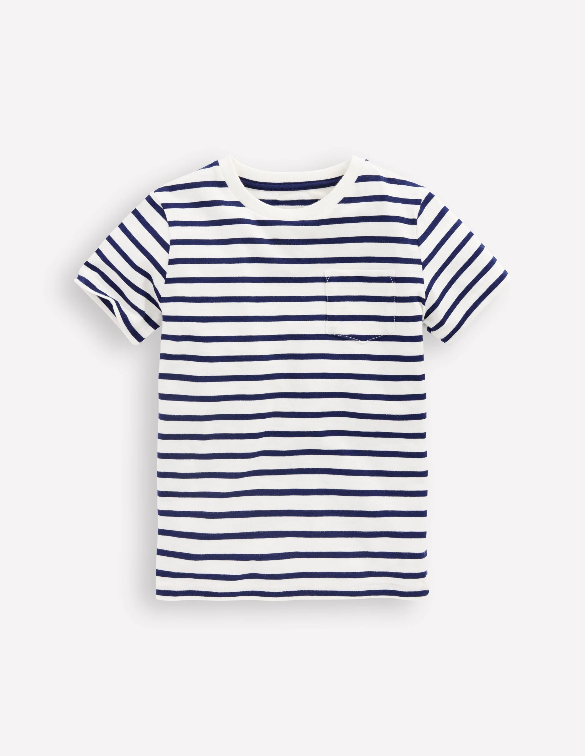 Everyday Short Sleeve T-Shirt-Ivory/College Navy