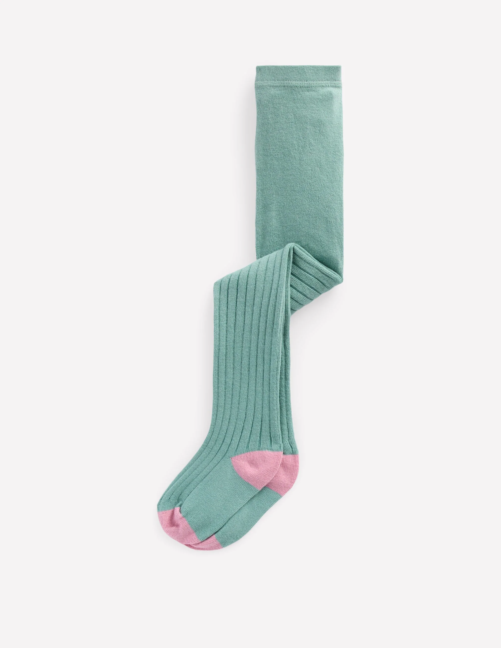 Baby Ribbed Tights-Eucalyptus