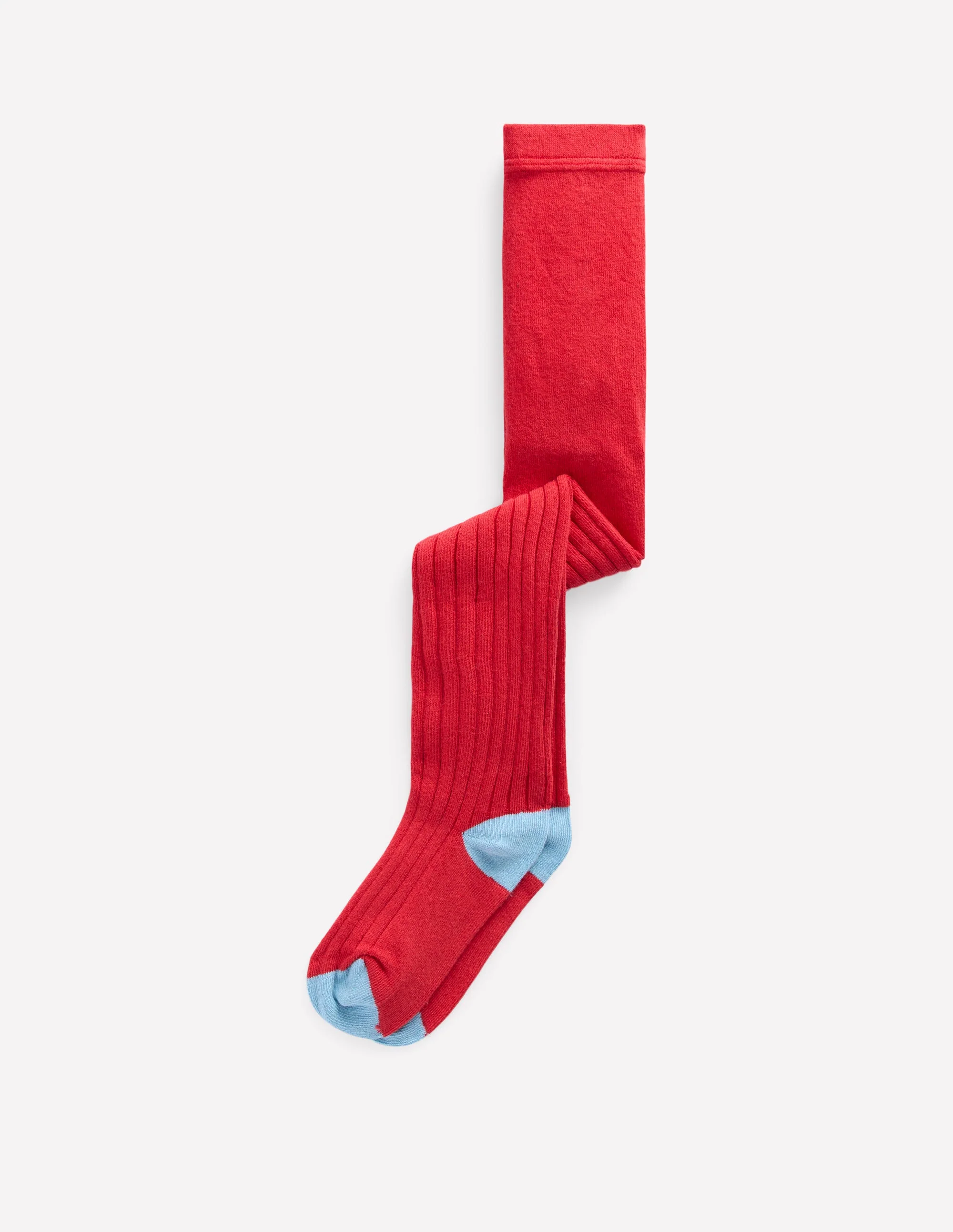 Baby Ribbed Tights-Rockabilly Red