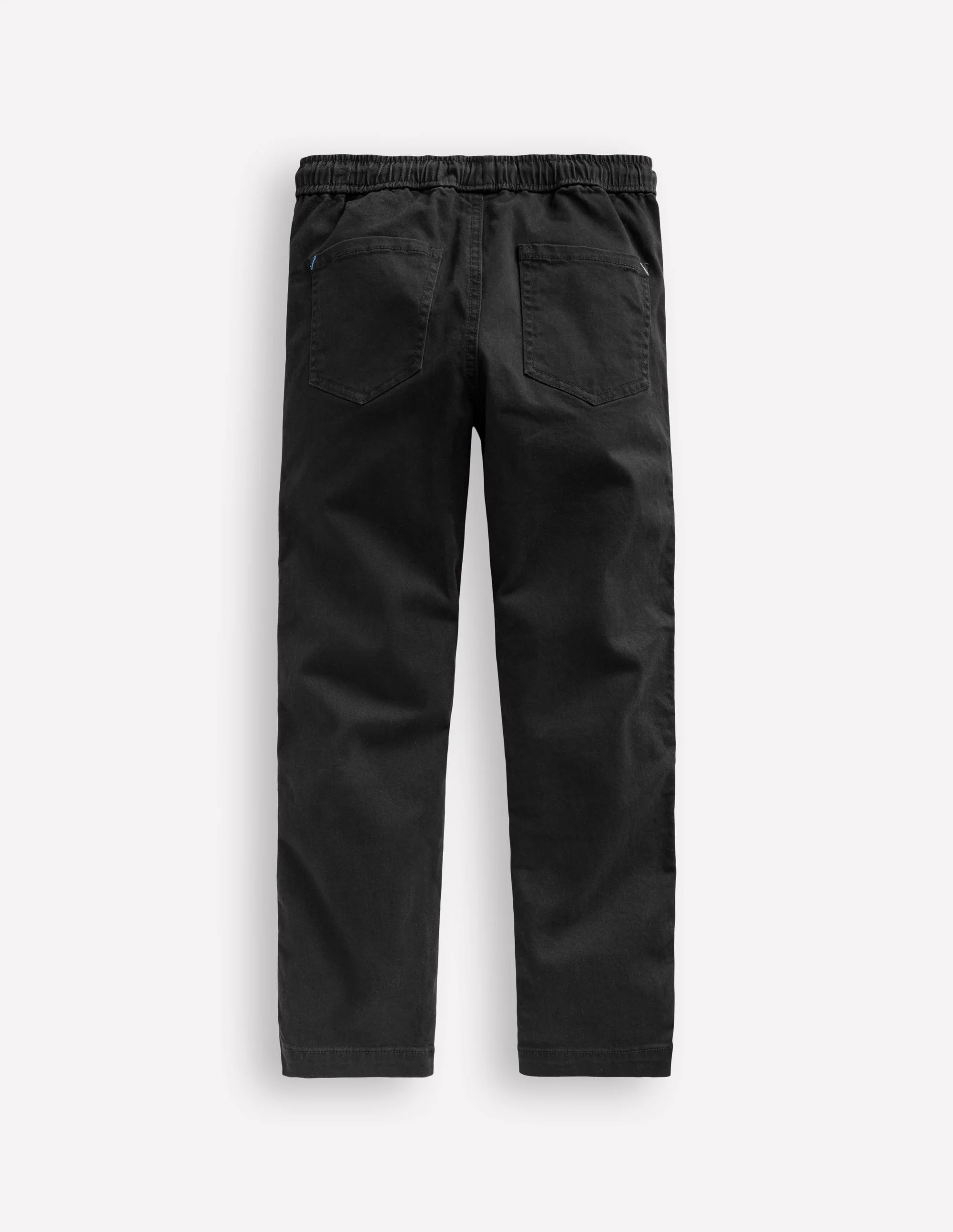 Slim Pull On Trousers-Black