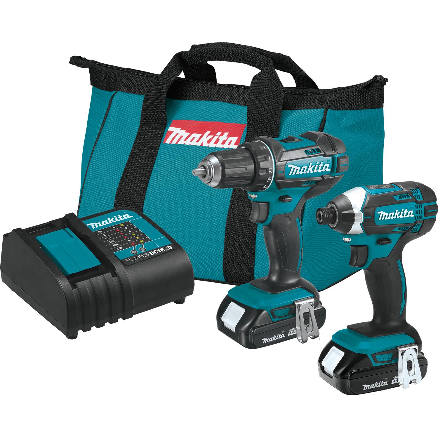Makita (ct225syx) - 18V LXT Lithium-Ion Compact Drill & Impact Driver Combo Kit
