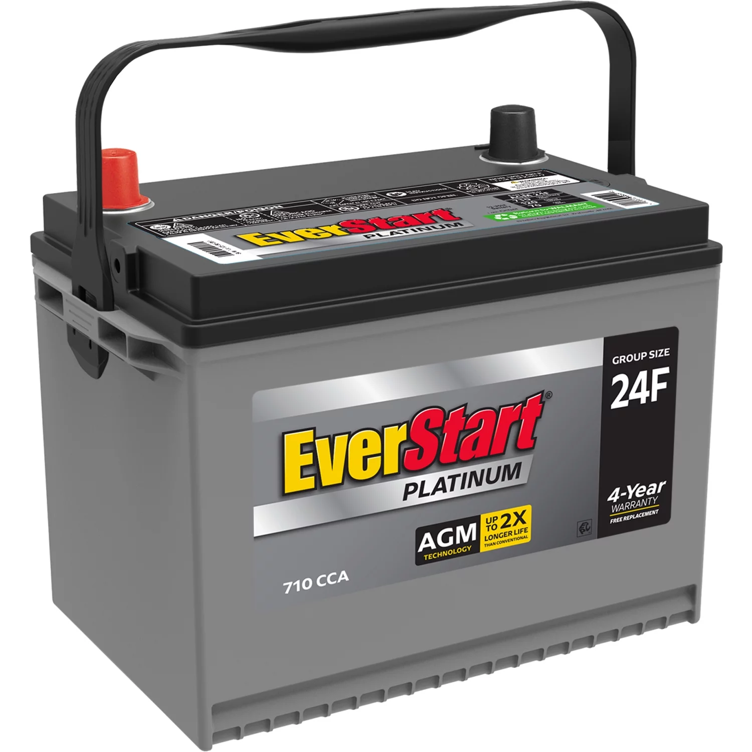 EverStart Platinum AGM Automotive Battery. Group Size 24F 12 Volt. 750 CCA - MadeInUSA
