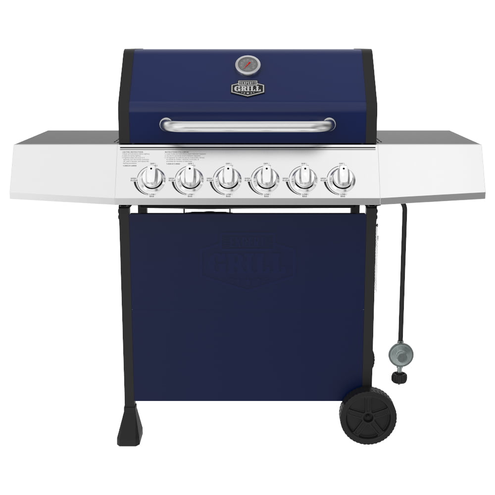 Grill 6 Burner Propane Gas Grill in Blue