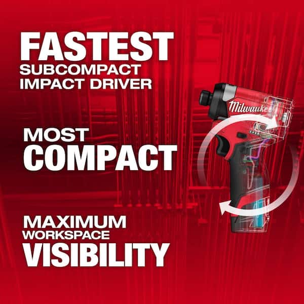M12 FUEL 12V Lithium-Ion Brushless Cordless 1/4 in. Hex Impact Driver Kit w/Two 2.0Ah Batteries. Charger&Soft Case