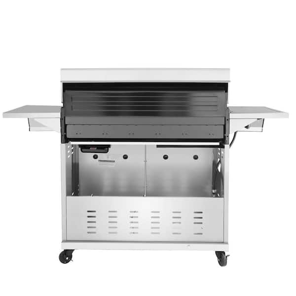 6-Burner Propane Gas Grill in Stainless Steel with Sear Burner and Side Burner
