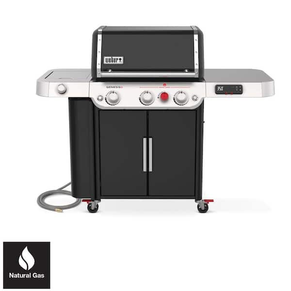 Genesis EPX-335 3-Burner Natural Smart Gas Grill in Black with Side Burner